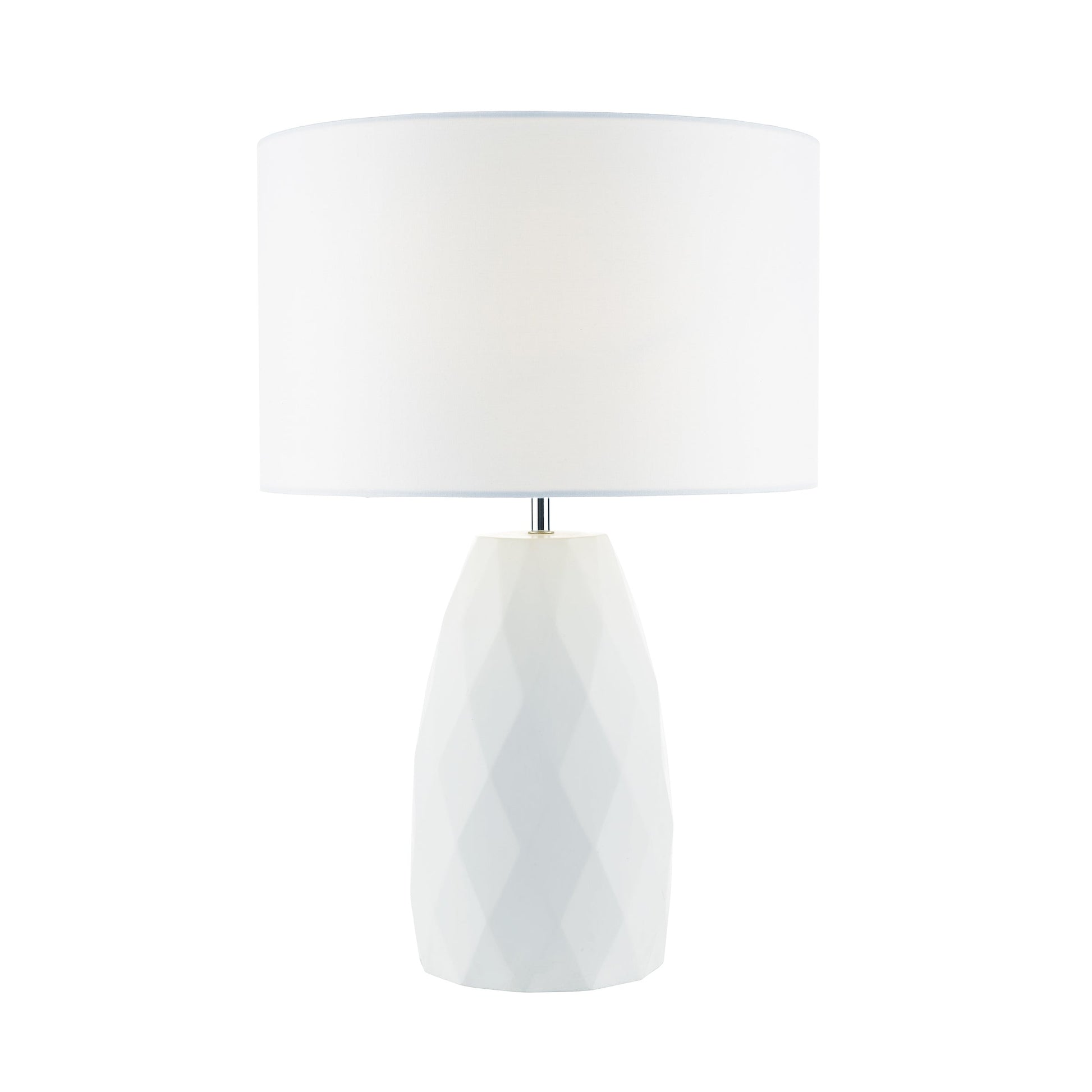 dar lighting Ciara Table Lamp White With Shade CIA422
