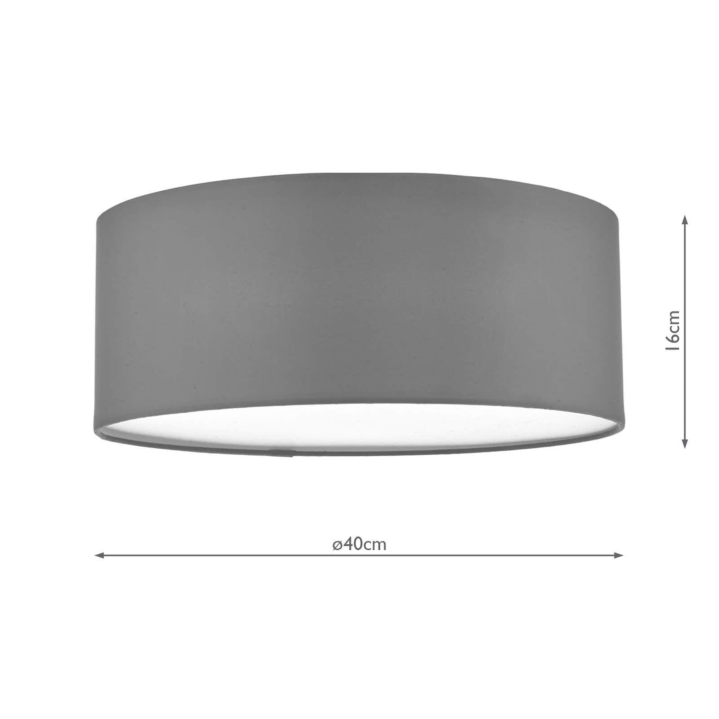 dar lighting Cierro 3 Light Flush Grey 40cm CIE5239