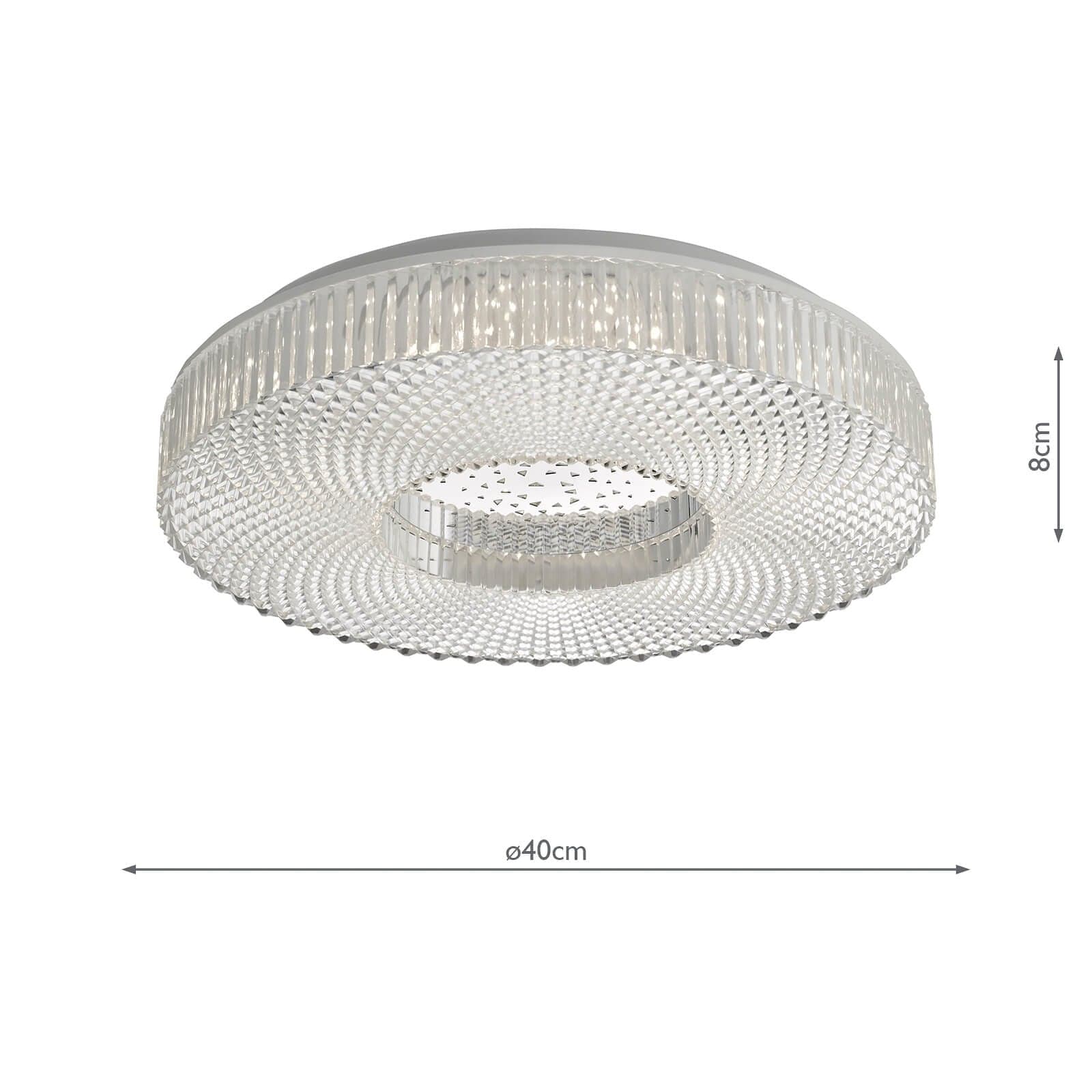 dar lighting Cimona Flush Acrylic Medium LED CIM5008