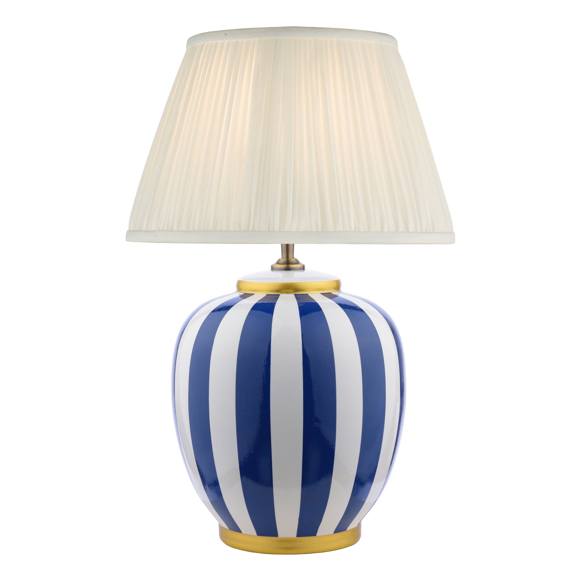 dar lighting Circus Ceramic Table Lamp Blue & White Base Only CIR4223
