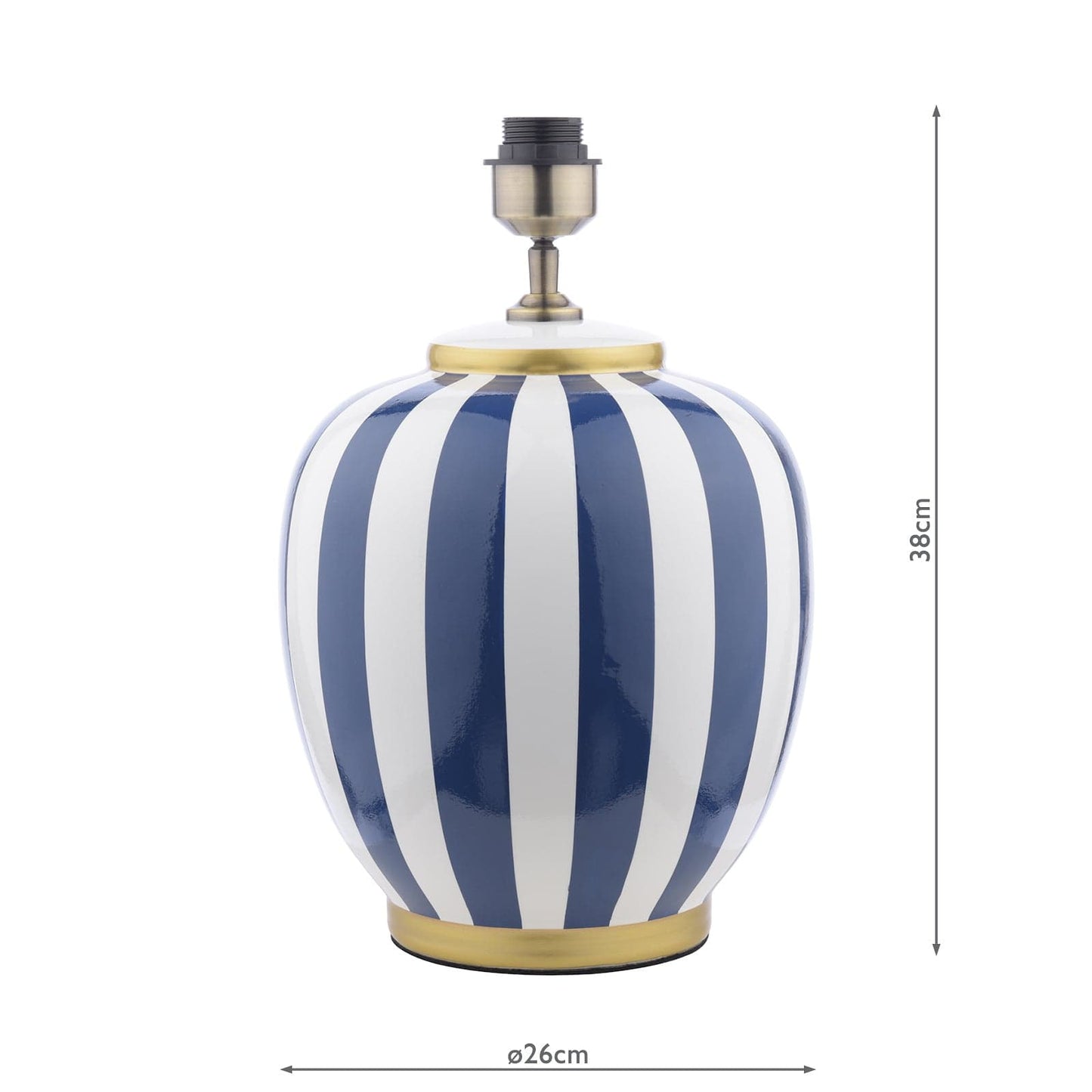 dar lighting Circus Ceramic Table Lamp Blue & White Base Only CIR4223