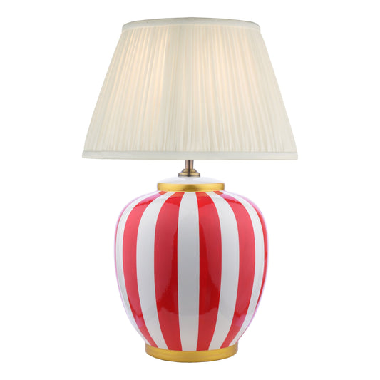 dar lighting Circus Ceramic Table Lamp Yellow & White Base Only CIR4225