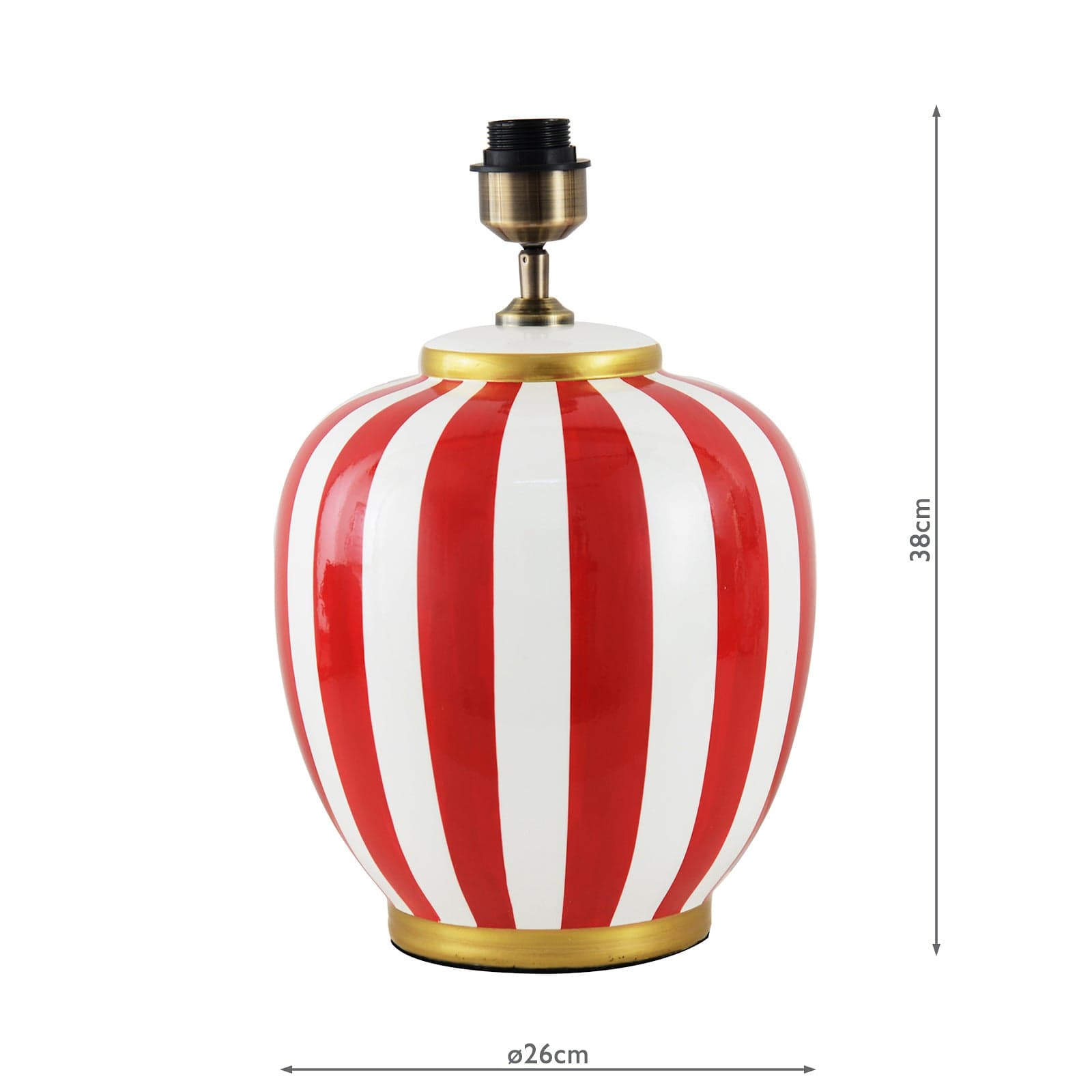 dar lighting Circus Ceramic Table Lamp Yellow & White Base Only CIR4225