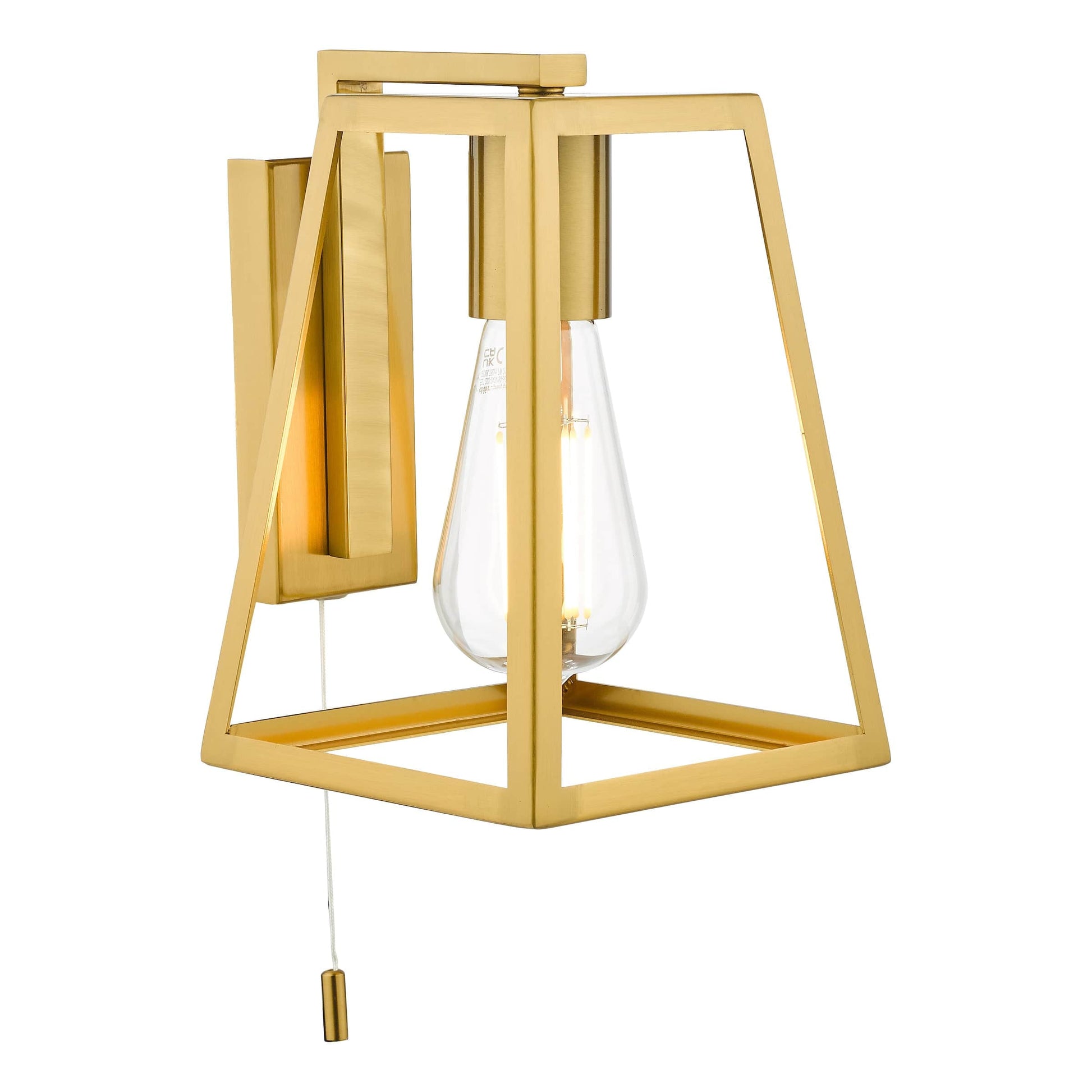 dar lighting Claudia Wall Light Natural Brass CLA0735