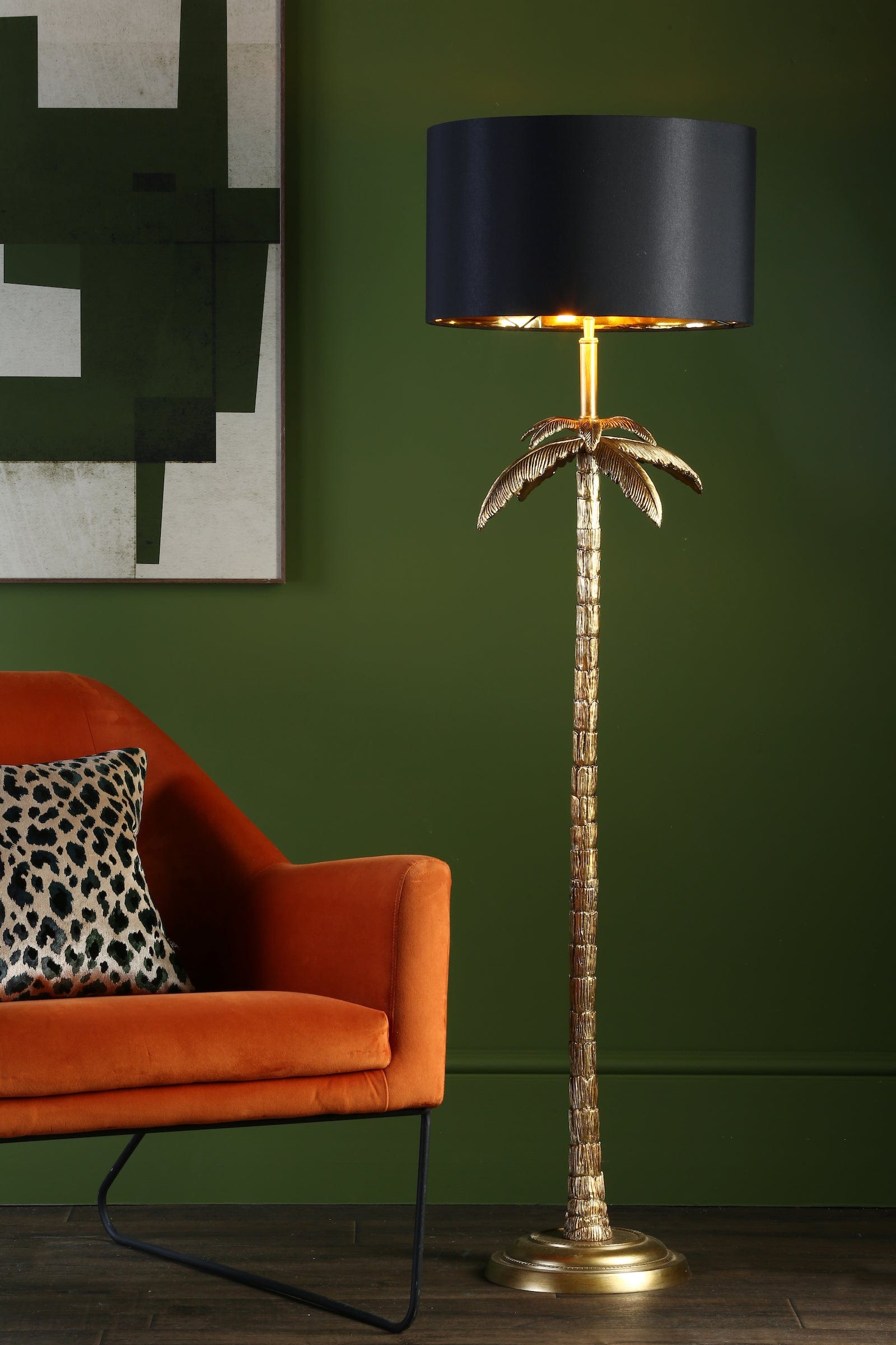 dar lighting Coco Floor Lamp Antique Gold With Shade COC4935