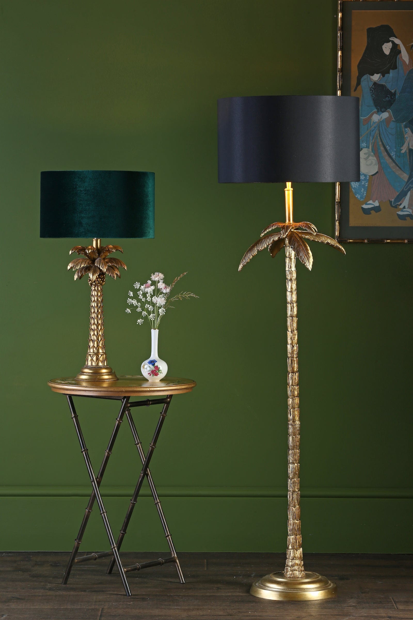 dar lighting Coco Floor Lamp Antique Gold With Shade COC4935