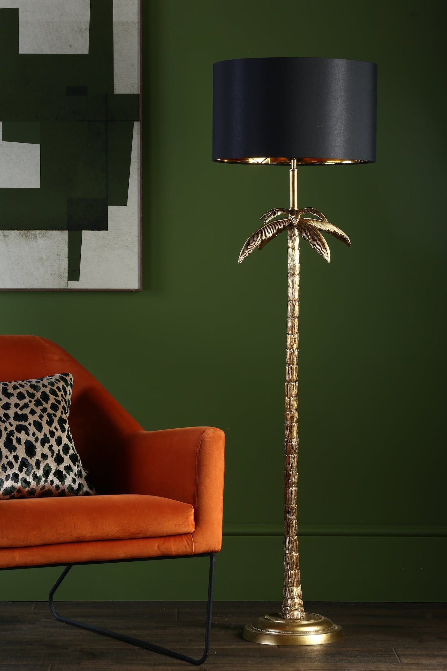 dar lighting Coco Floor Lamp Antique Gold With Shade COC4935