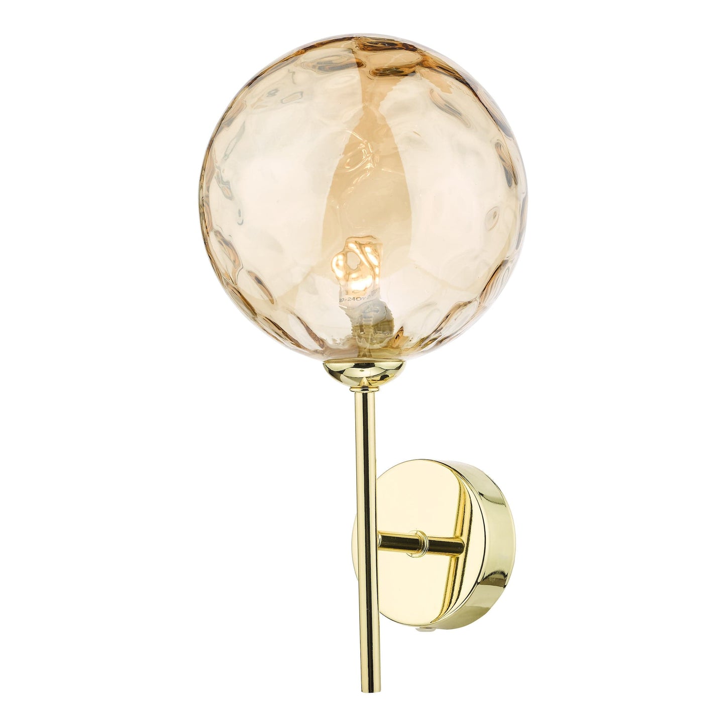 dar lighting Cohen Wall Light Polished Gold Champagne Glass COH0735-11