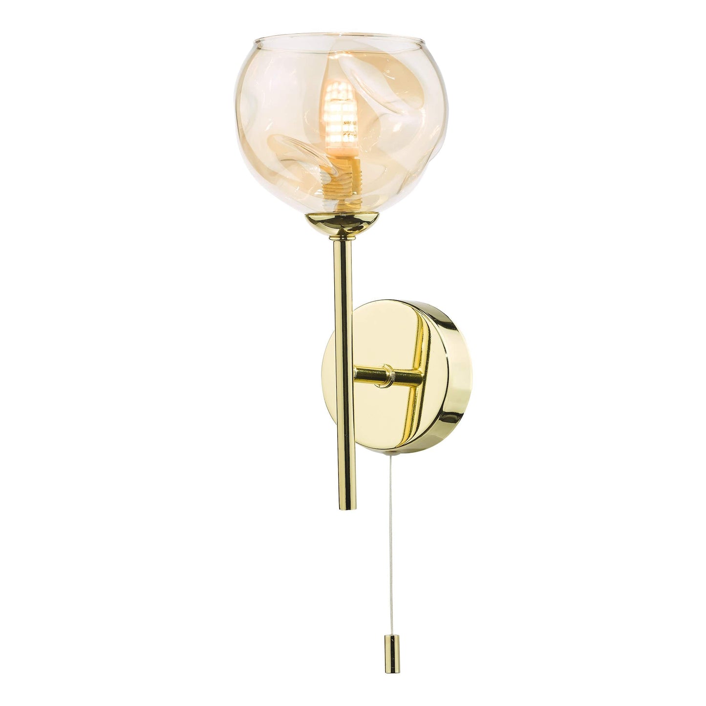 dar lighting Cohen Wall Light Polished - Gold Champagne Glass COH0735-16