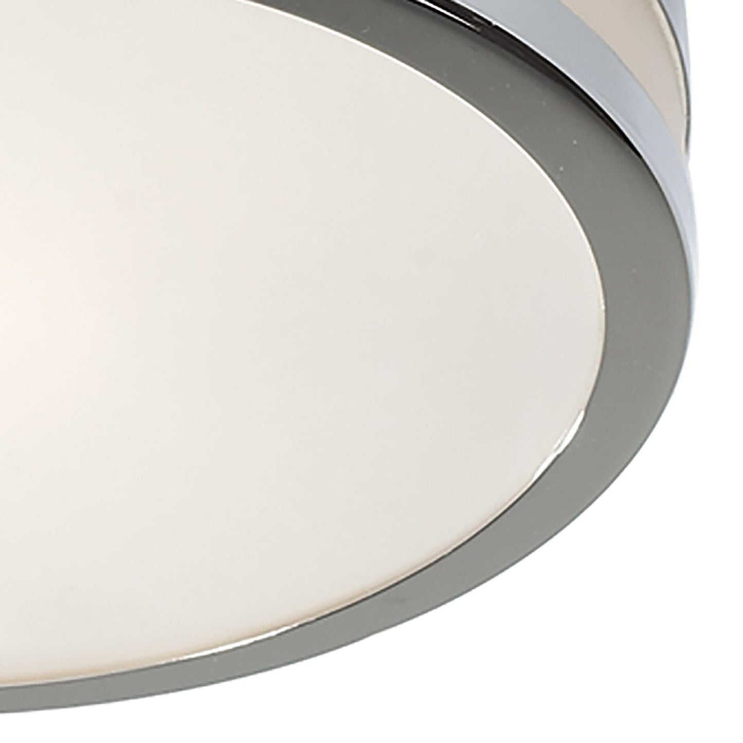 dar lighting Cyro Small Bathroom Flush Polished Chrome Opal Glass IP44 CYR5250