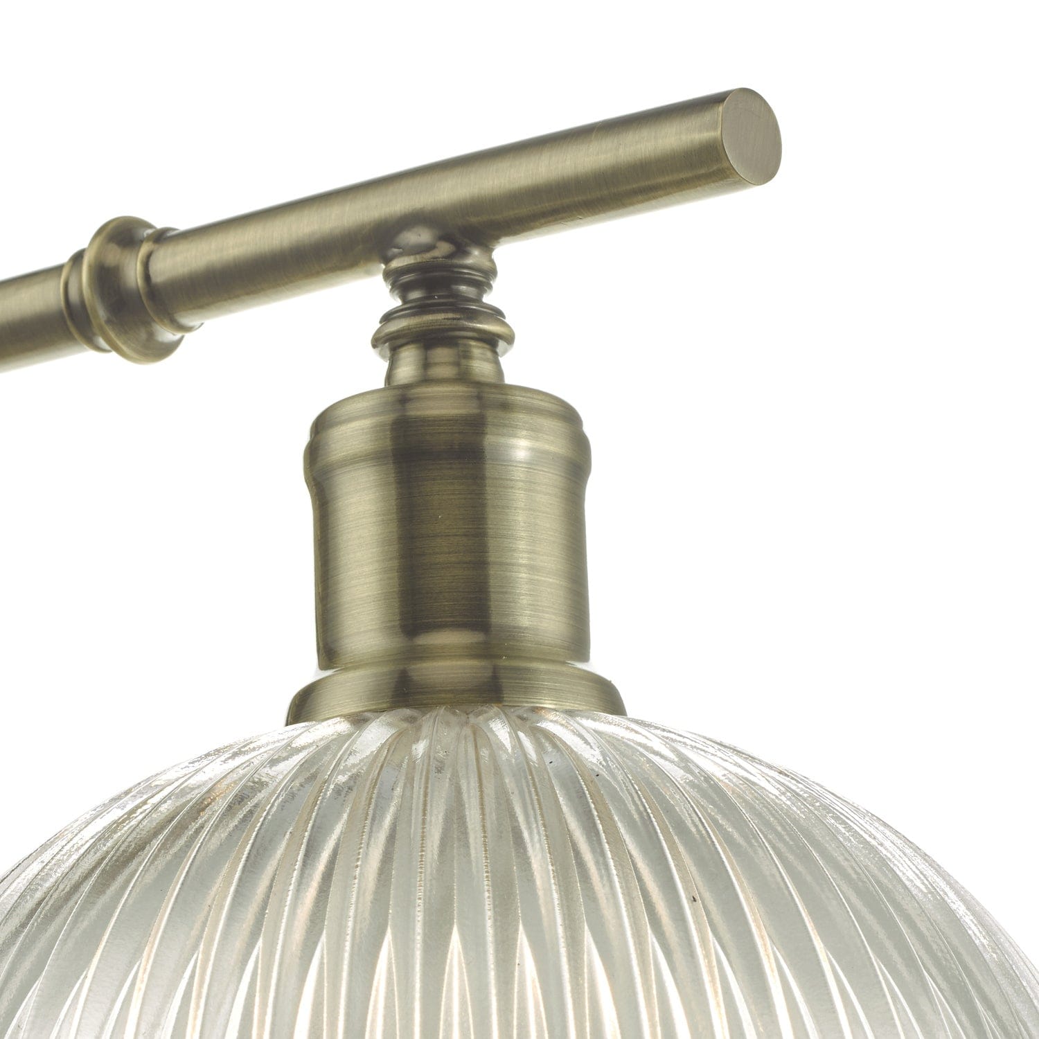 dar lighting Dara Wall Light Antique Brass & Glass DAR0775