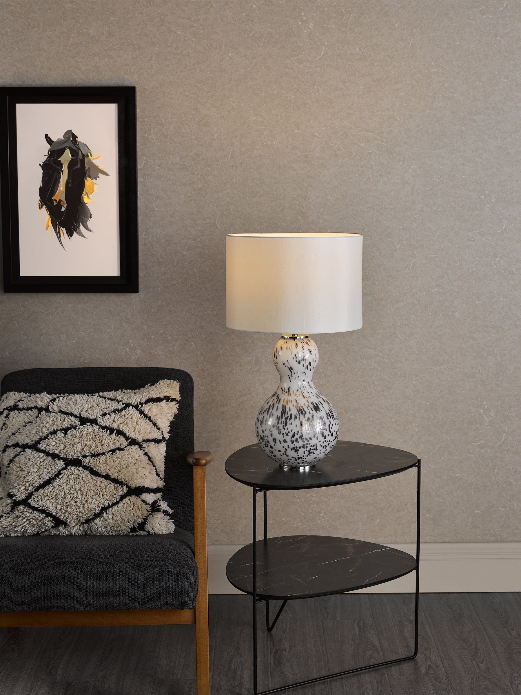 dar lighting Dascha Table Lamp Art Glass Base Only DAS4255