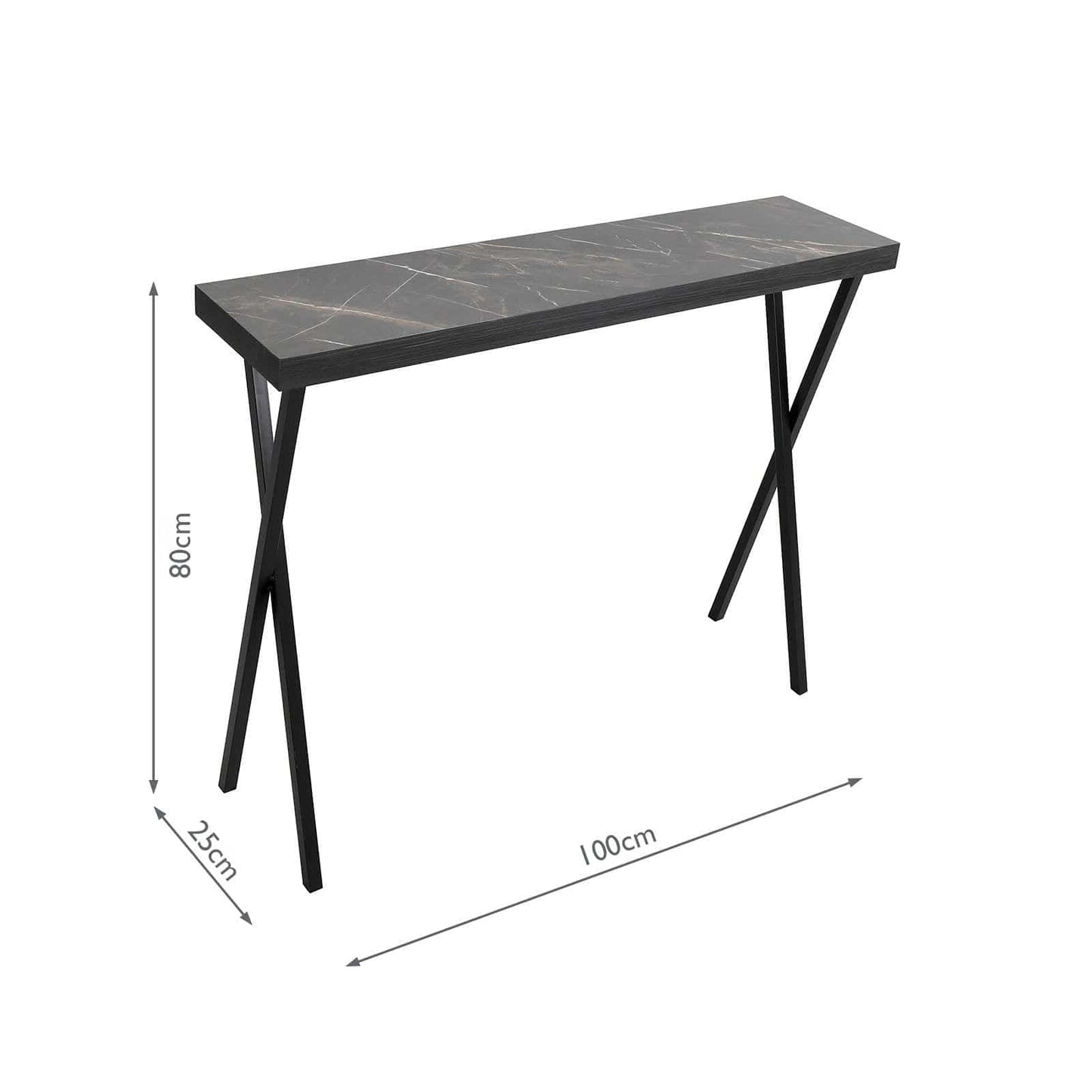 dar lighting Data Console Table Dark Marble Effect 001DAT004