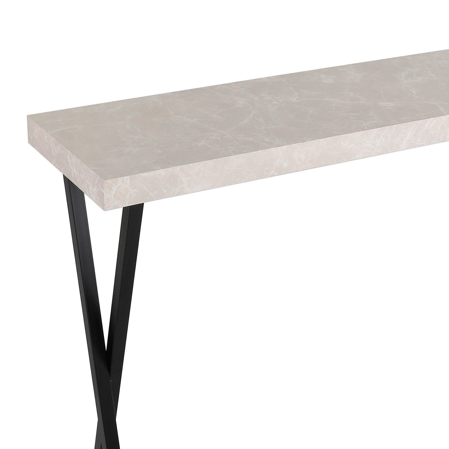 dar lighting Data Console Table Light Grey Marble Effect 001DAT003