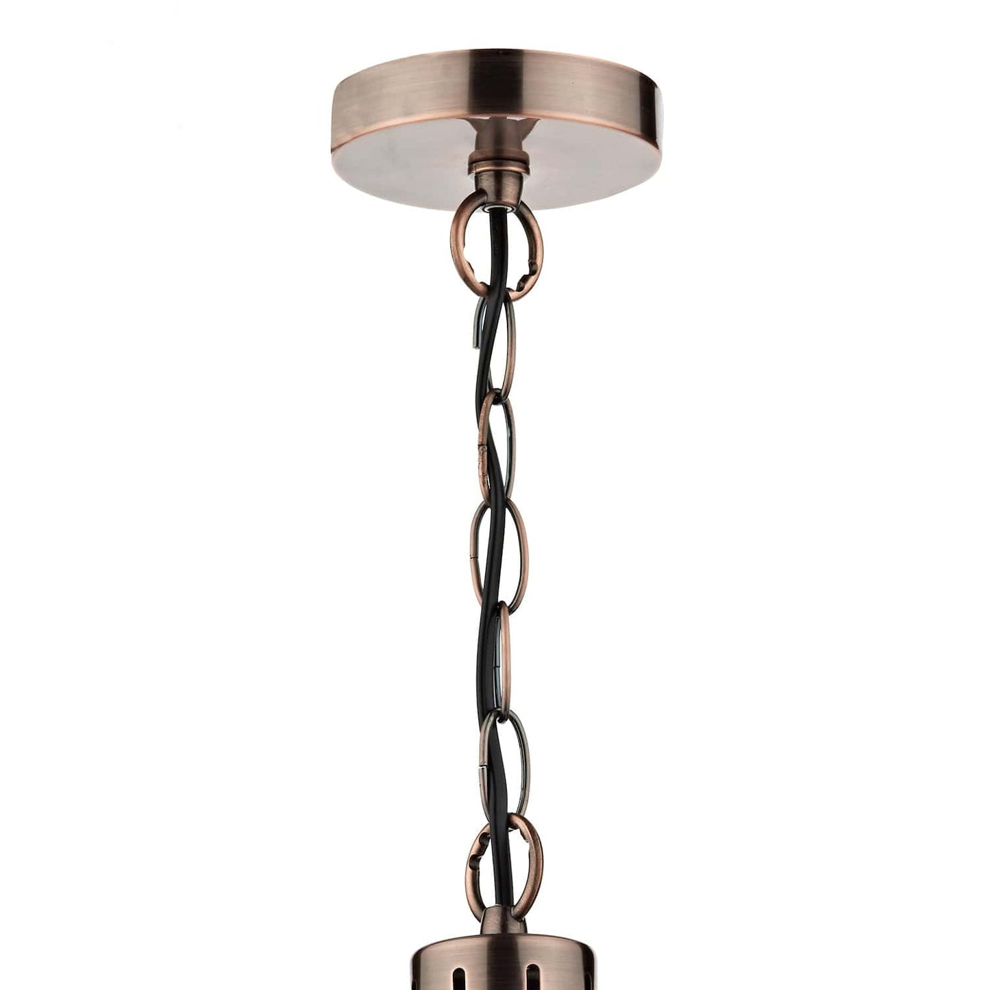 dar lighting Debut 1 Light Pendant Brushed Antique Copper DEB0164
