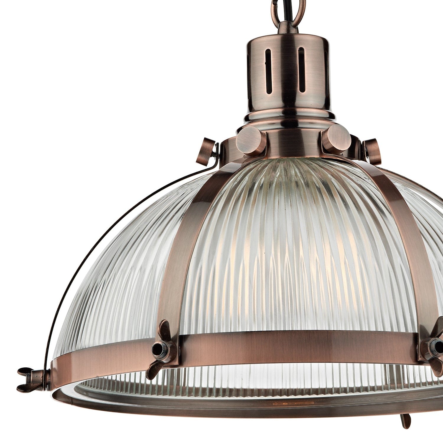 dar lighting Debut 1 Light Pendant Brushed Antique Copper DEB0164