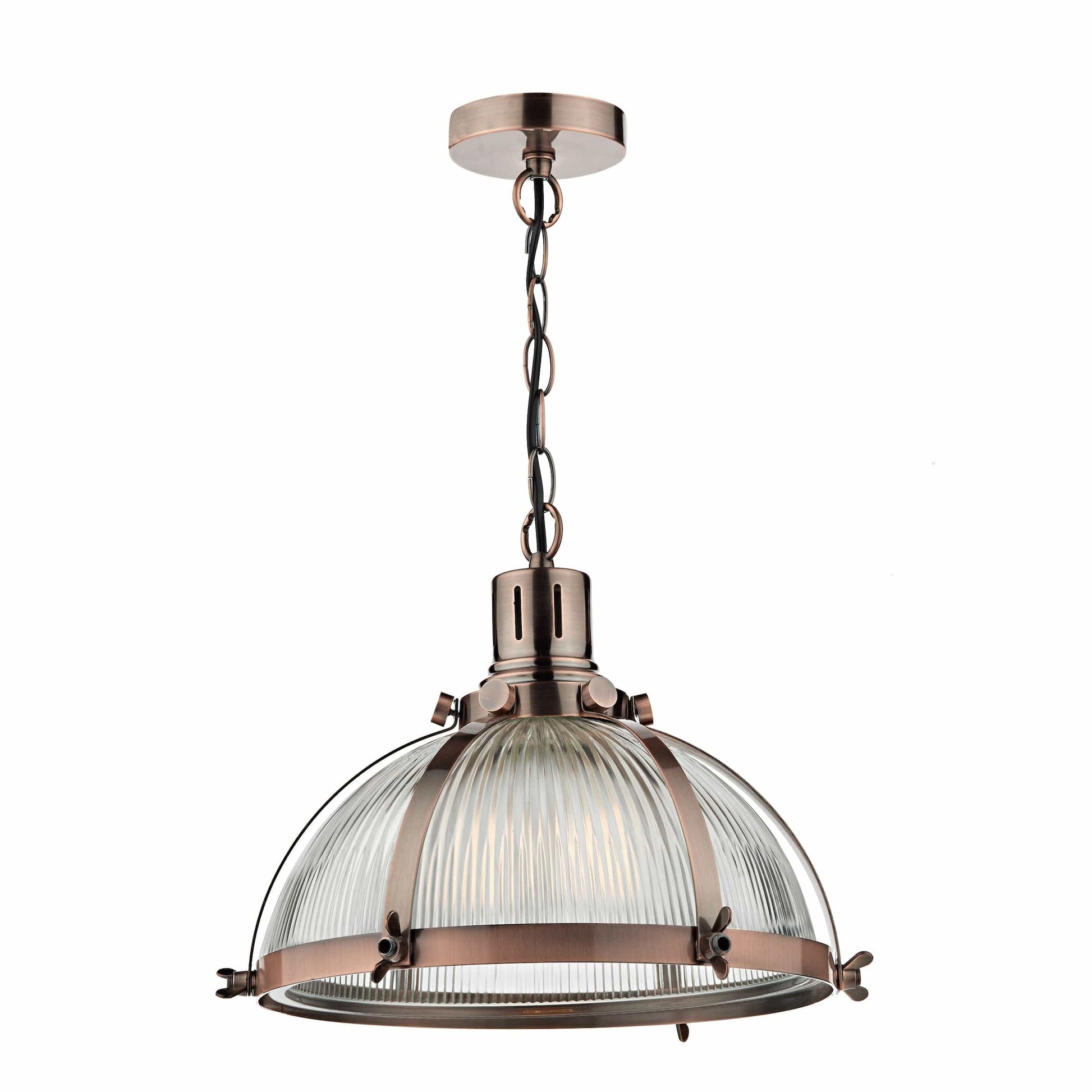 dar lighting Debut 1 Light Pendant Brushed Antique Copper DEB0164