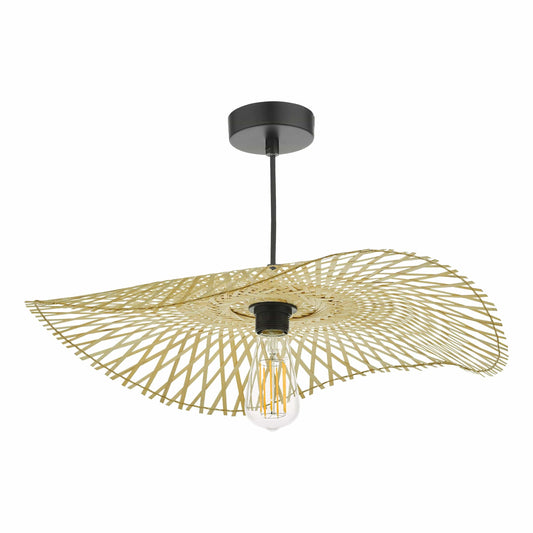 dar lighting Deja Easy Fit Pendant Natural Rattan DEJ6529
