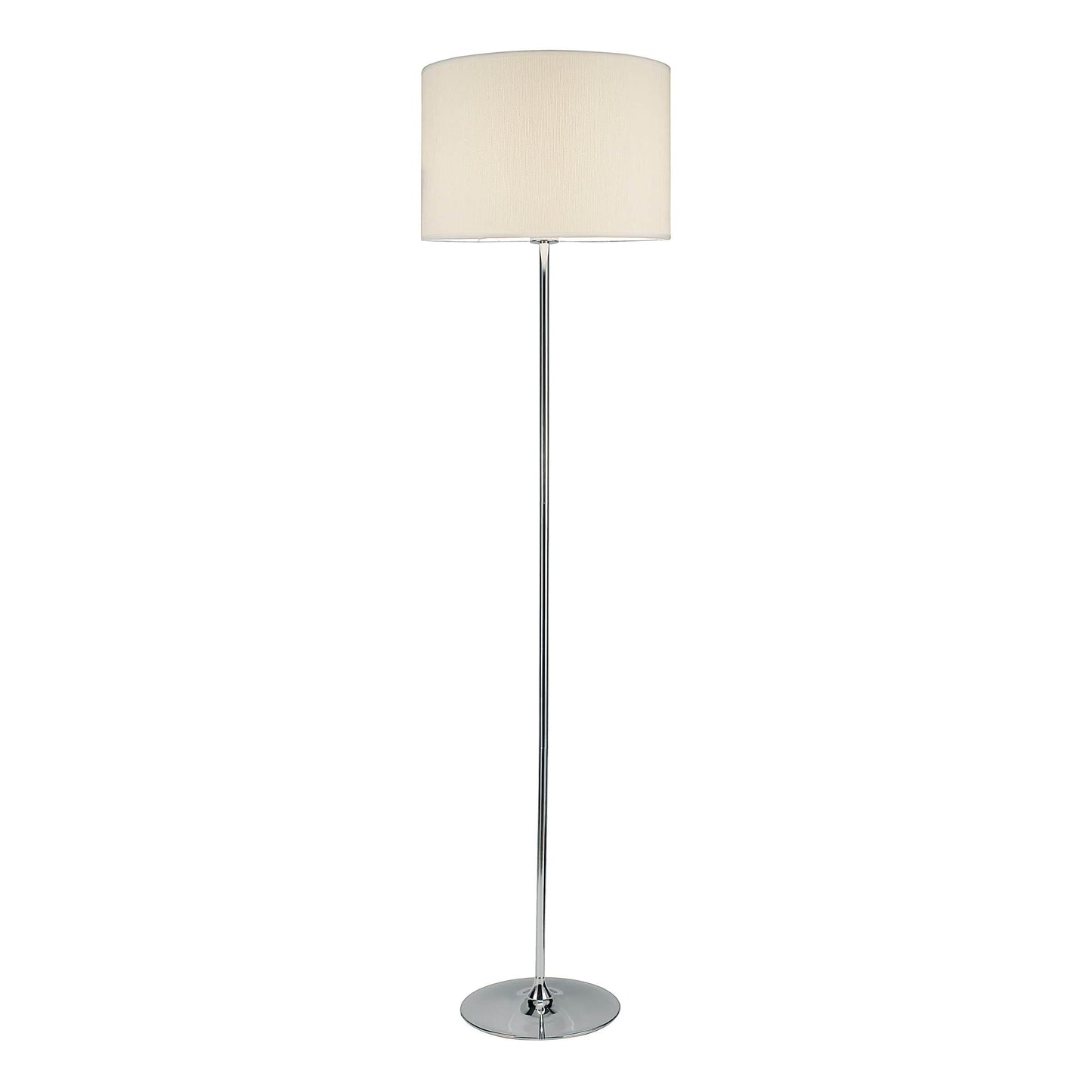 dar lighting Delta Floor Lamp Polished Chrome With Shade DEL4950