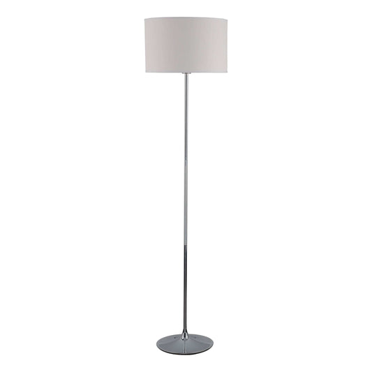 dar lighting Delta Floor Lamp Polished Chrome With Shade DEL4950