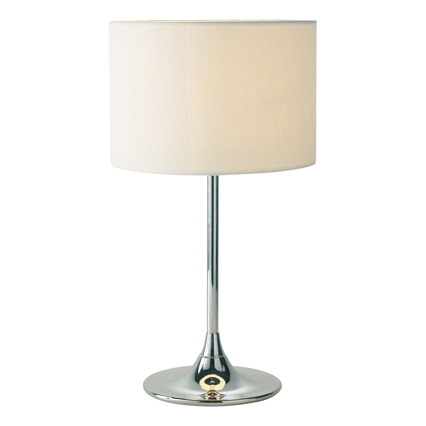 dar lighting Delta Table Lamp Polished Chrome With Shade DEL4250