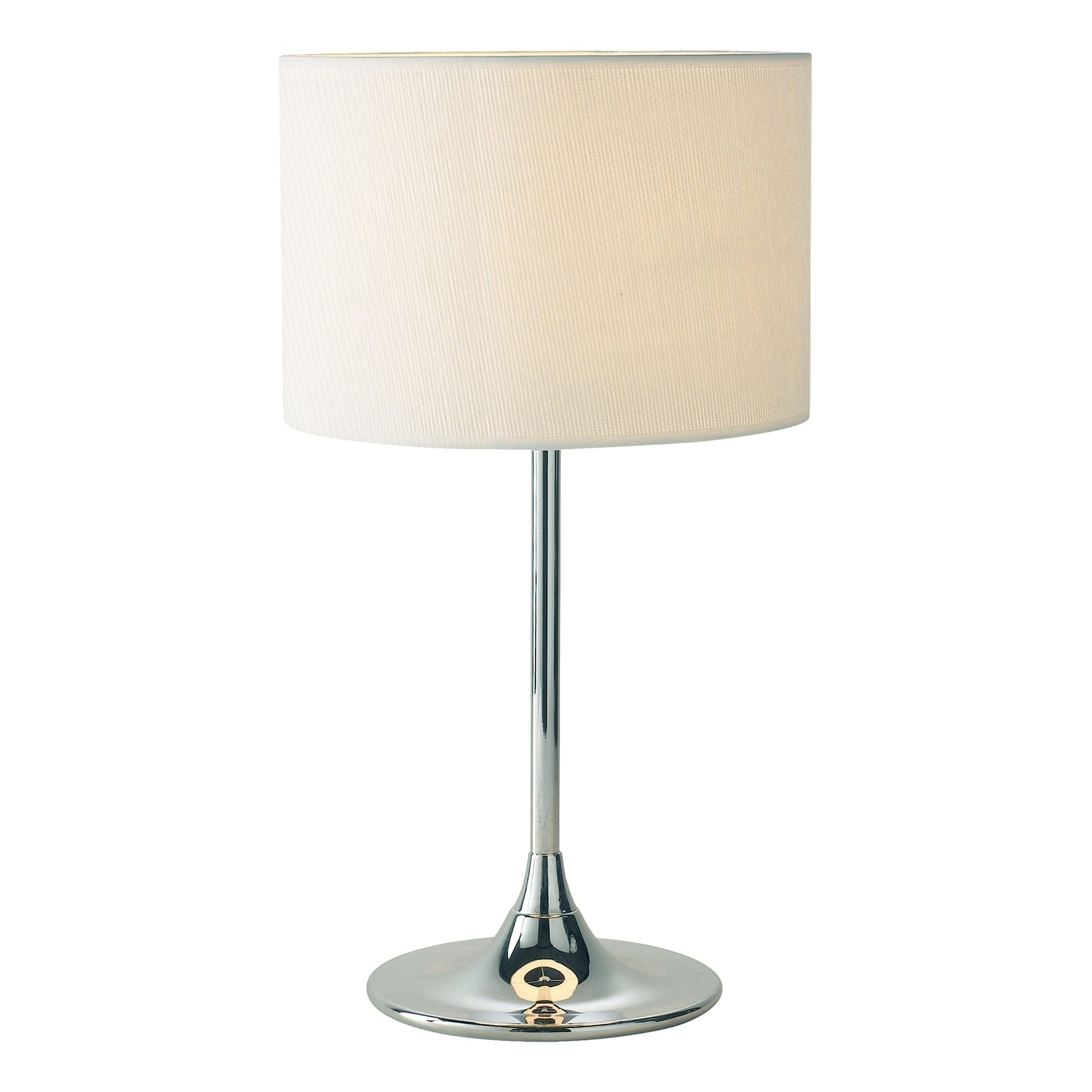 dar lighting Delta Table Lamp Polished Chrome With Shade DEL4250