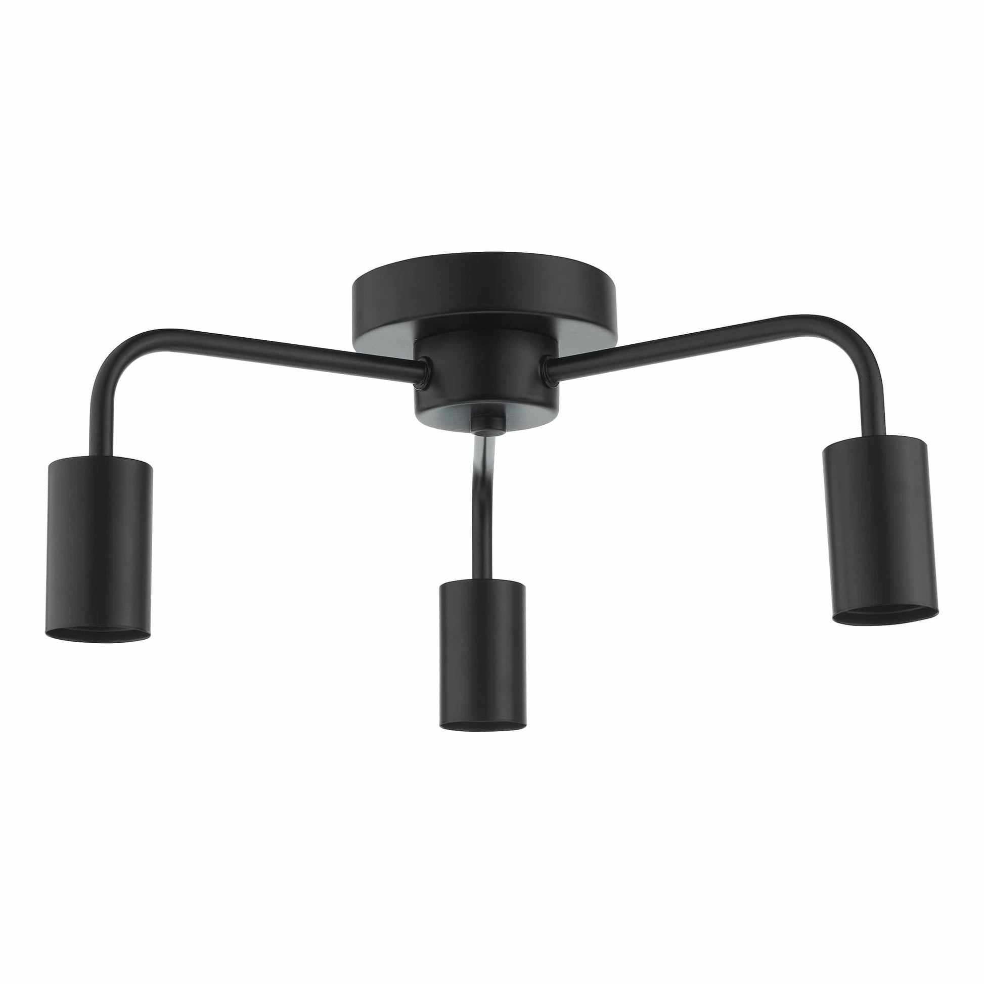 dar lighting Dena 3 Light Flush Matt Black DEN5322