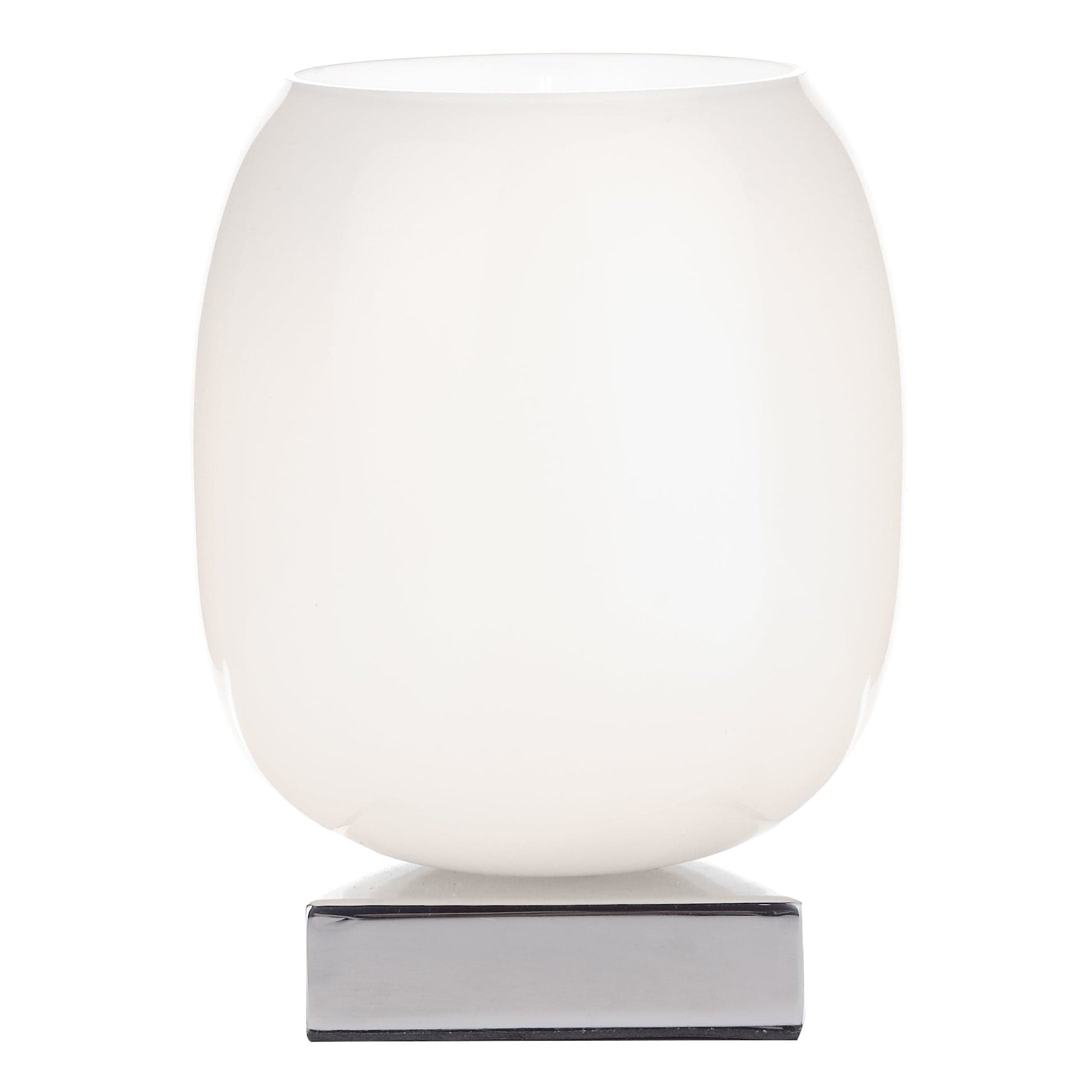 dar lighting Dino Touch Table Lamp Polished Chrome White Glass DIN412