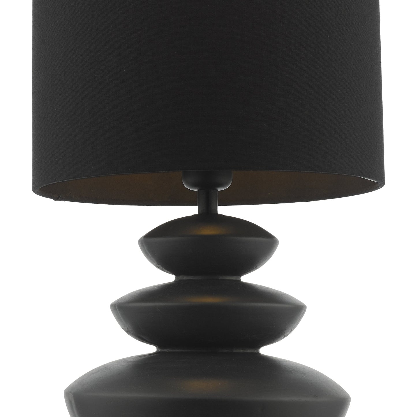 dar lighting Discus Ceramic Table Lamp Black With Shade DIS4222