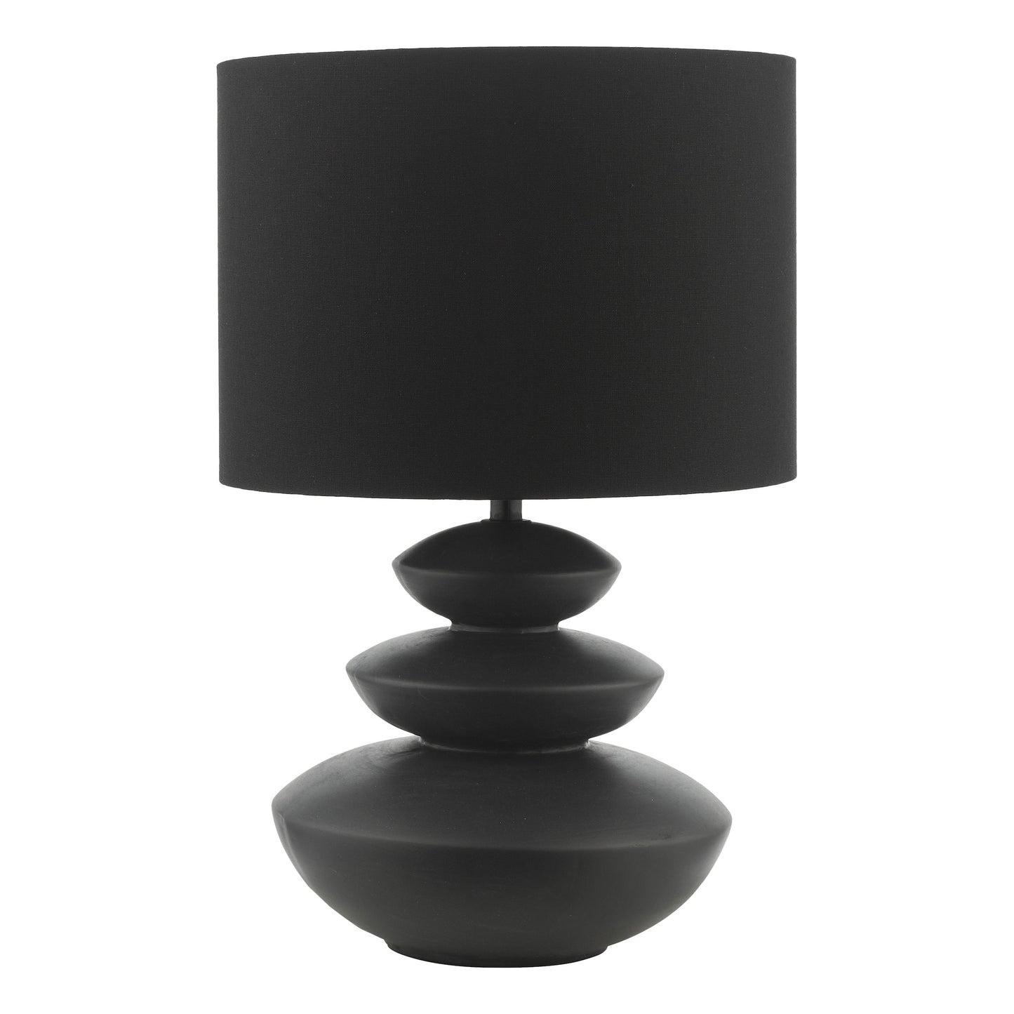 dar lighting Discus Ceramic Table Lamp Black With Shade DIS4222