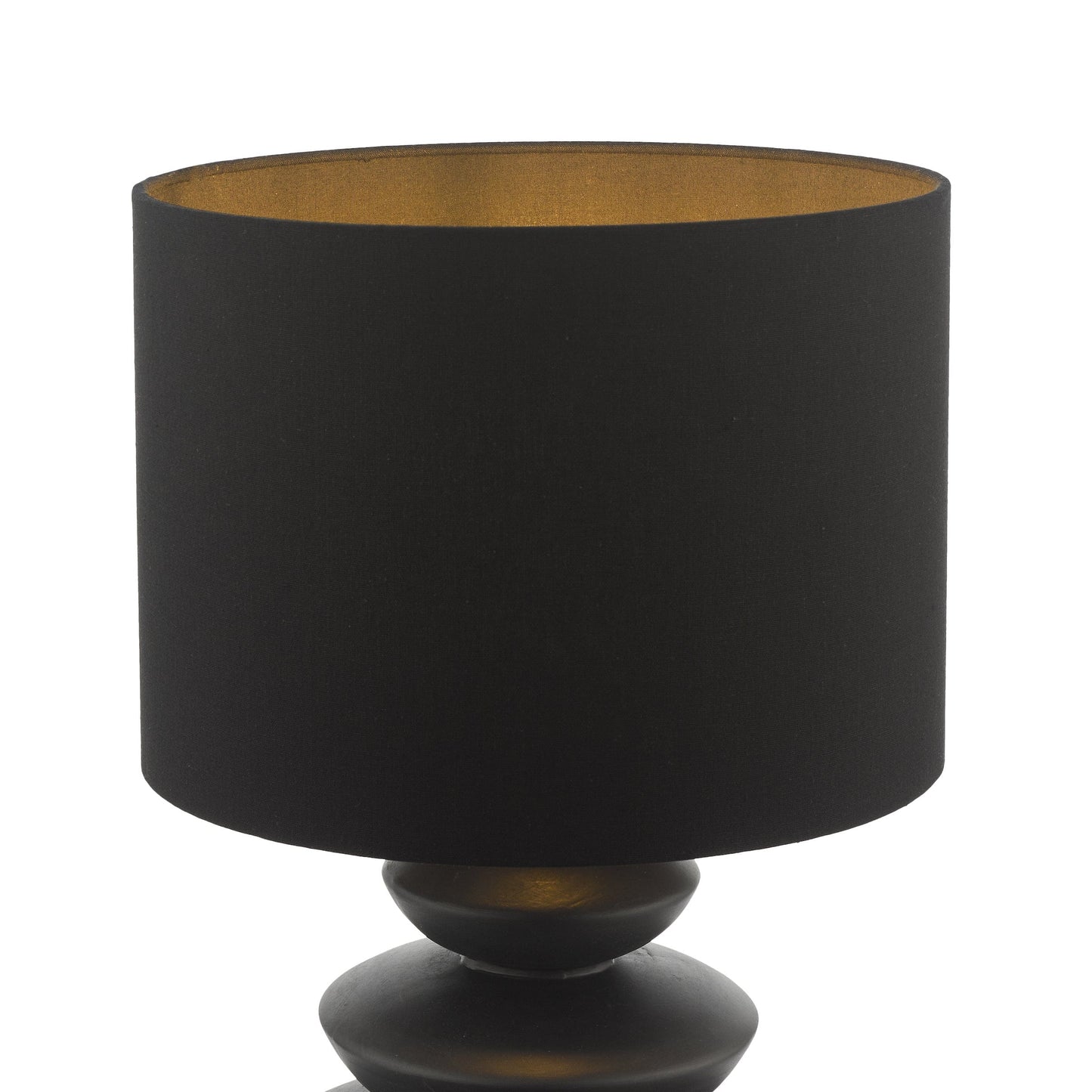 dar lighting Discus Ceramic Table Lamp Black With Shade DIS4222