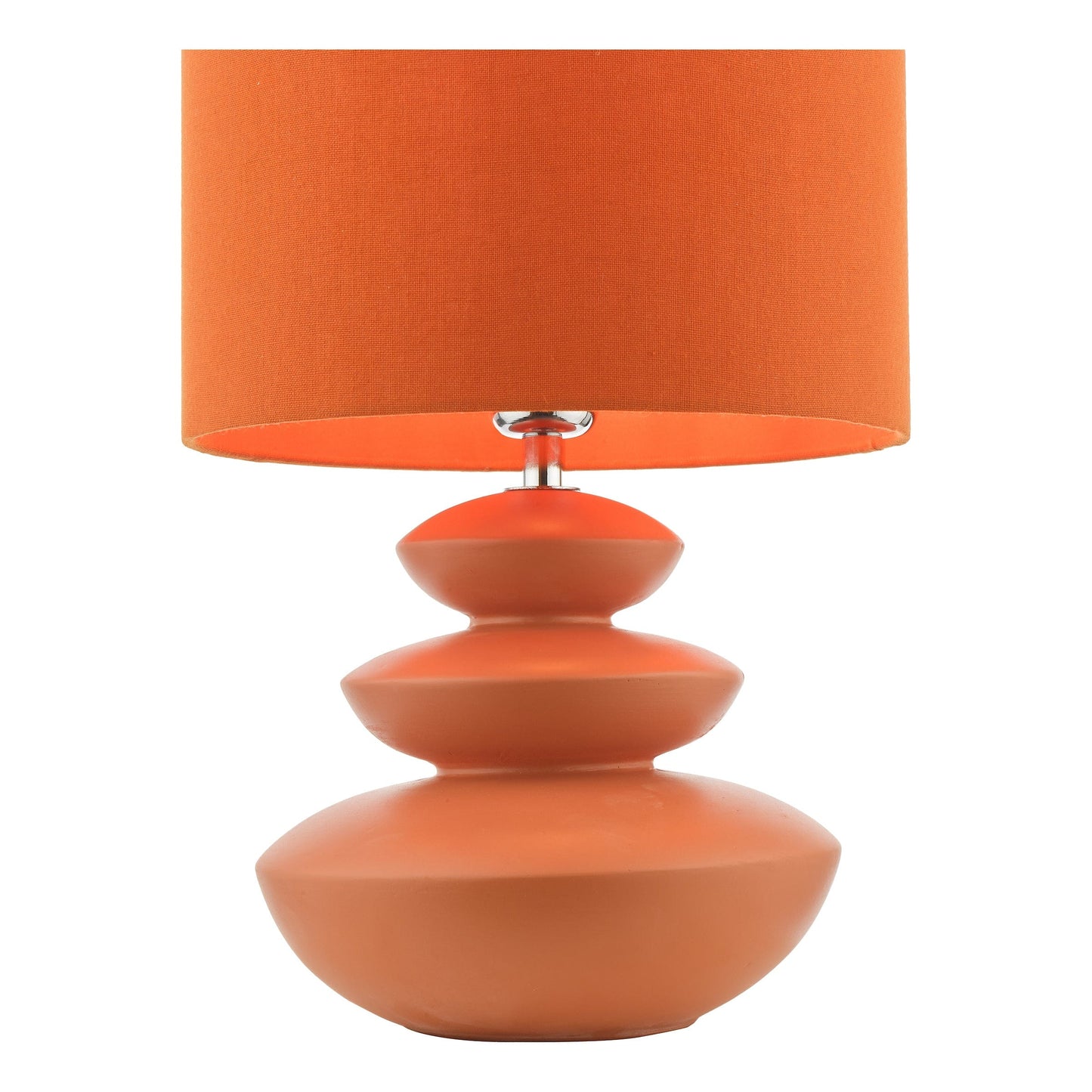 dar lighting Discus Ceramic Table Lamp Orange With Shade DIS4211