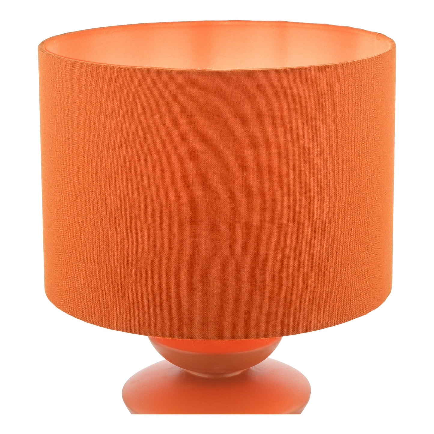 dar lighting Discus Ceramic Table Lamp Orange With Shade DIS4211