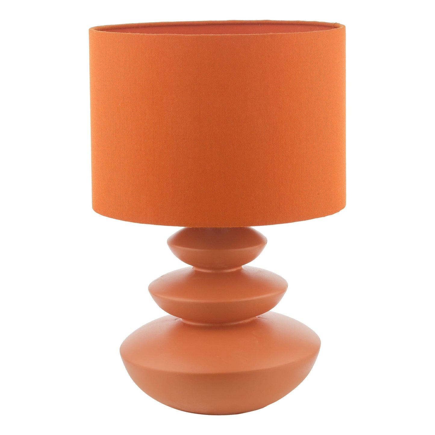 dar lighting Discus Ceramic Table Lamp Orange With Shade DIS4211