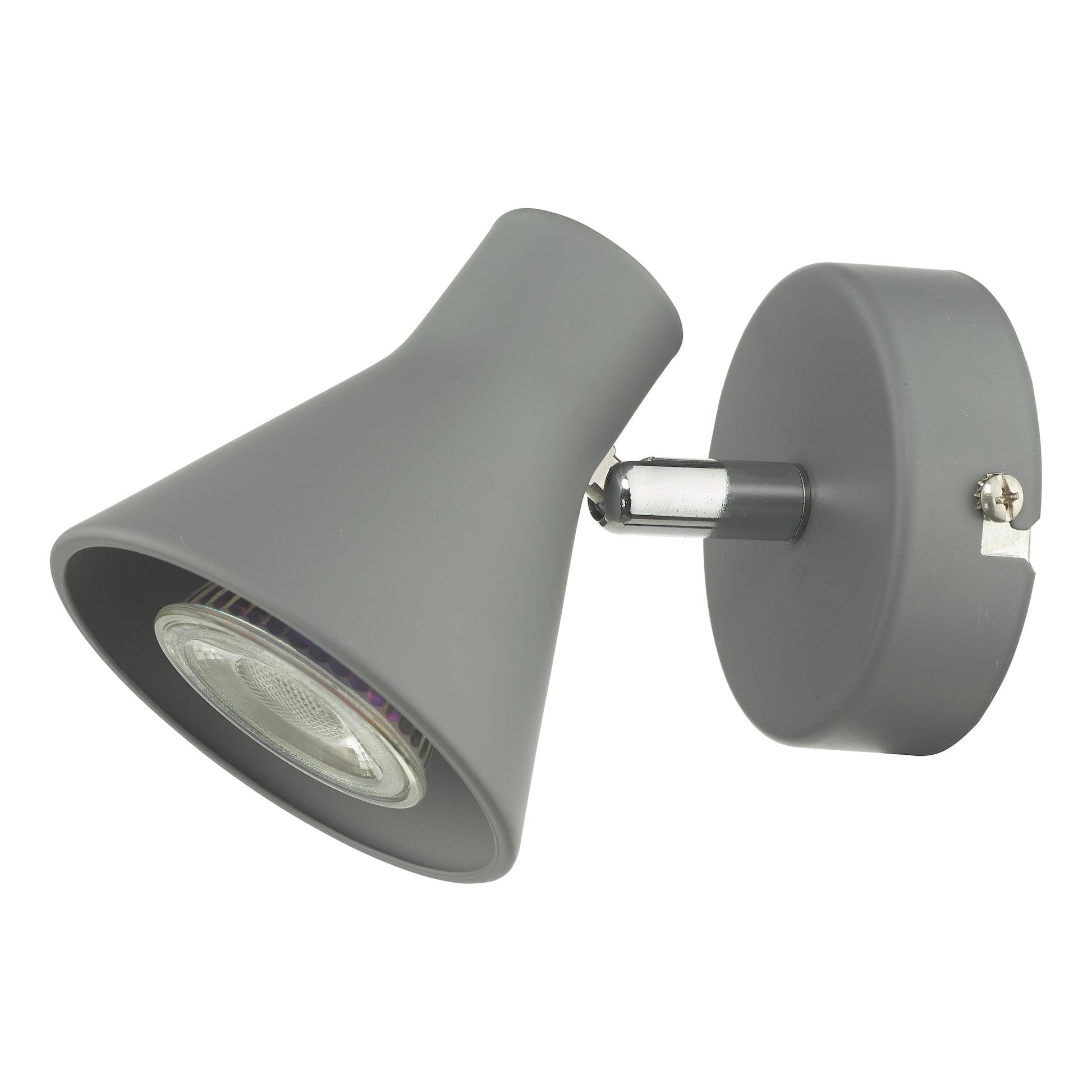 dar lighting Diza Single Wall Spotlight Matt Grey DIZ0739