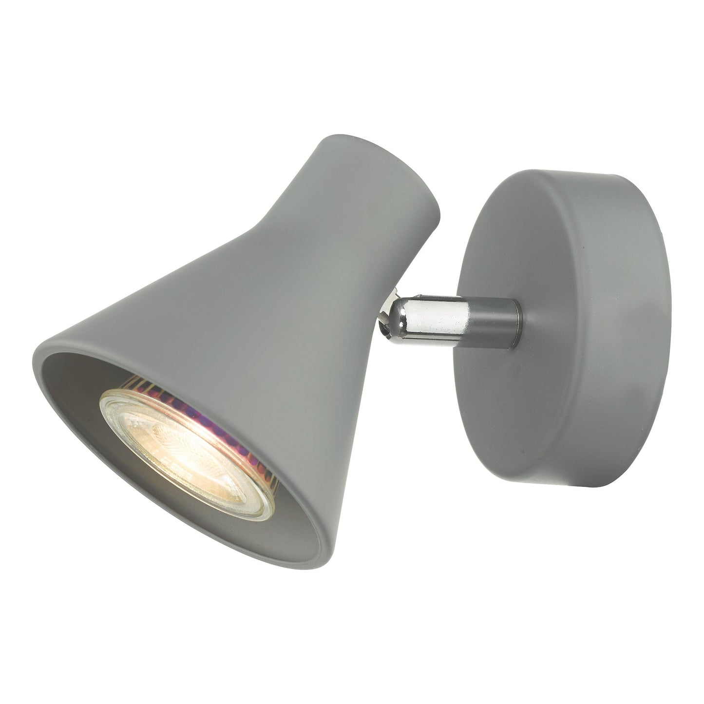 dar lighting Diza Single Wall Spotlight Matt Grey DIZ0739