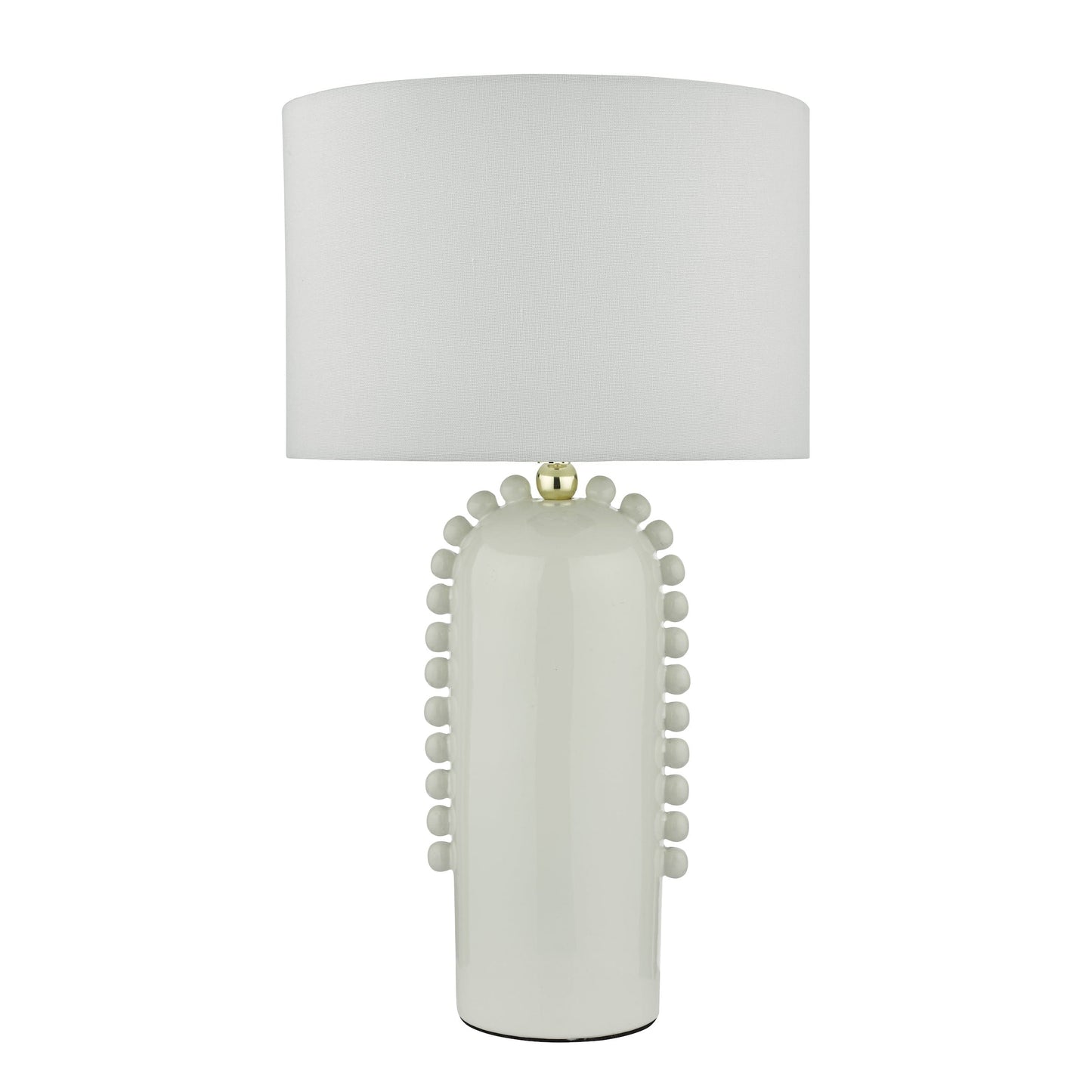 dar lighting Dolce Table Lamp White Ceramic With Shade DOL4202