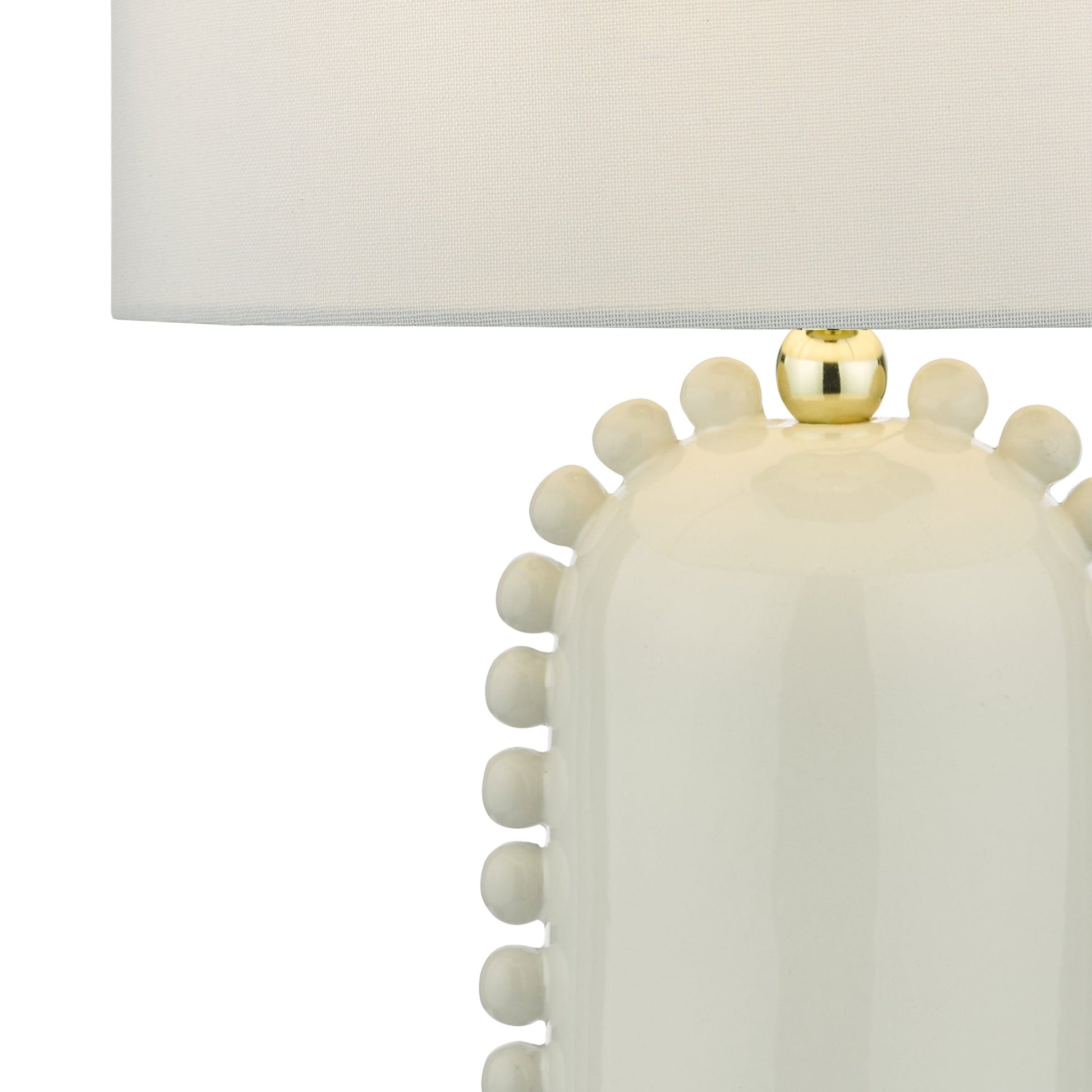 dar lighting Dolce Table Lamp White Ceramic With Shade DOL4202