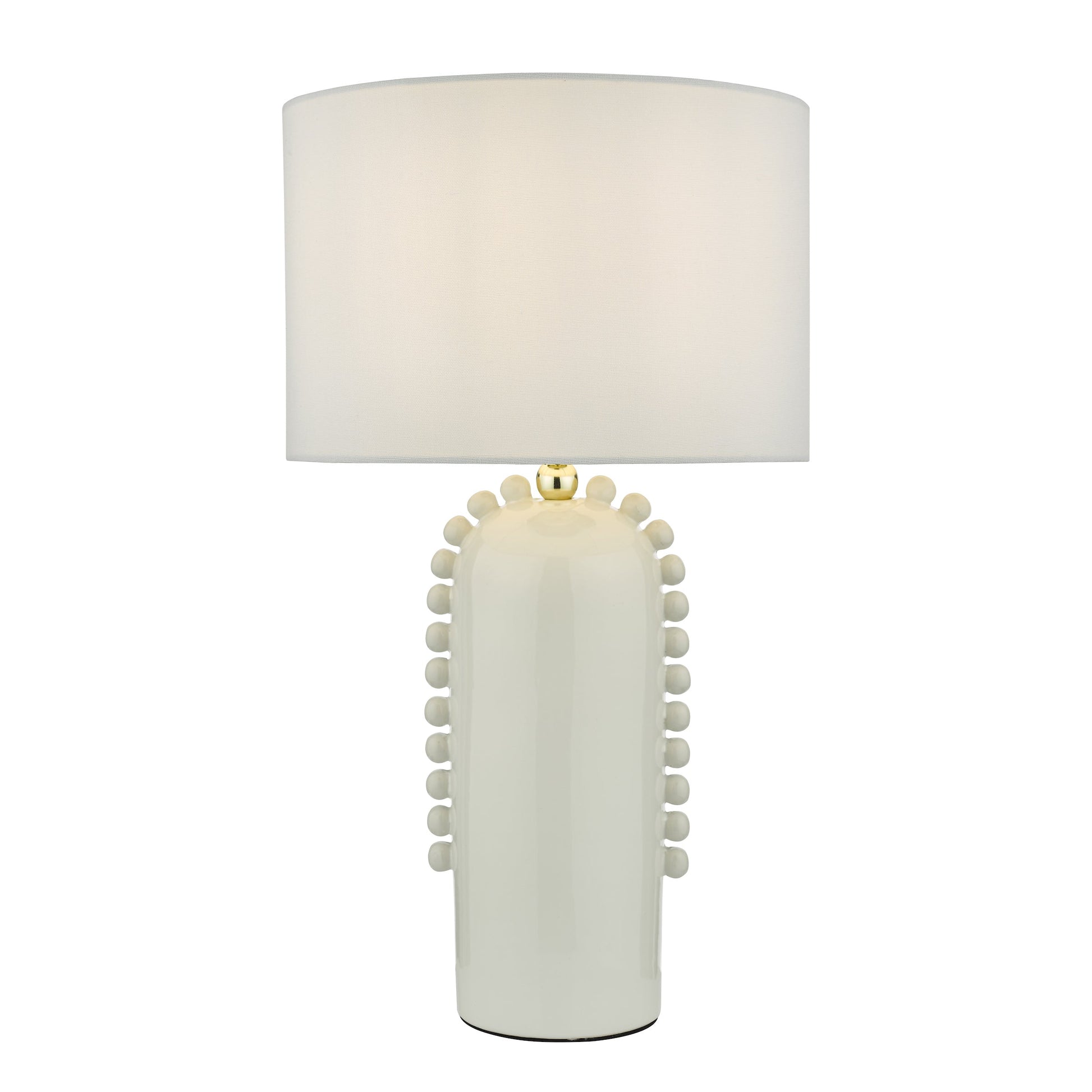 dar lighting Dolce Table Lamp White Ceramic With Shade DOL4202