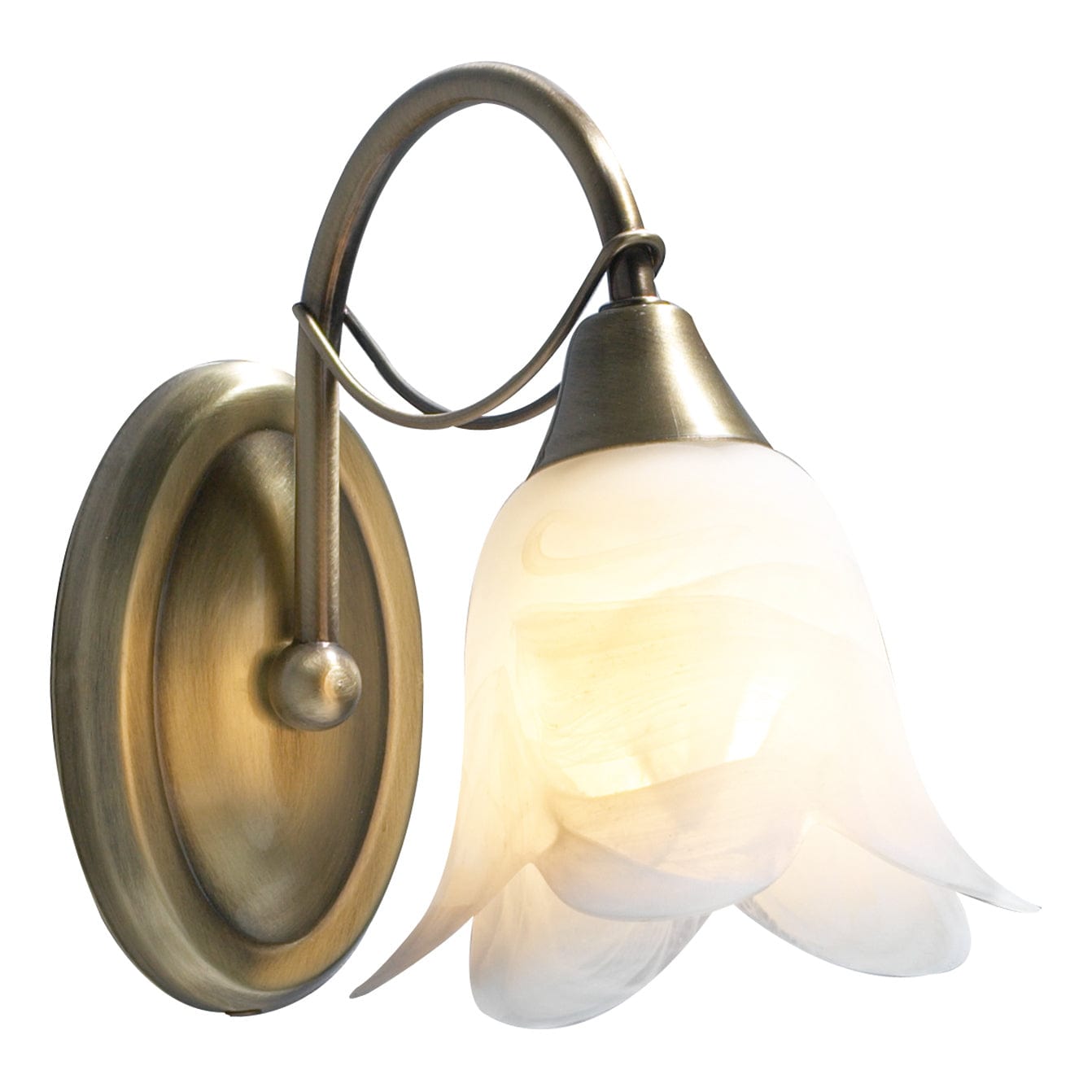 dar lighting Doublet Wall Light Antique Brass Alabaster Glass DOU0775