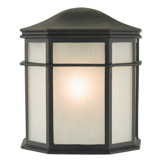 dar lighting Dulbecco Outdoor Wall Light Black Opal Acrylic IP44 DUL2122