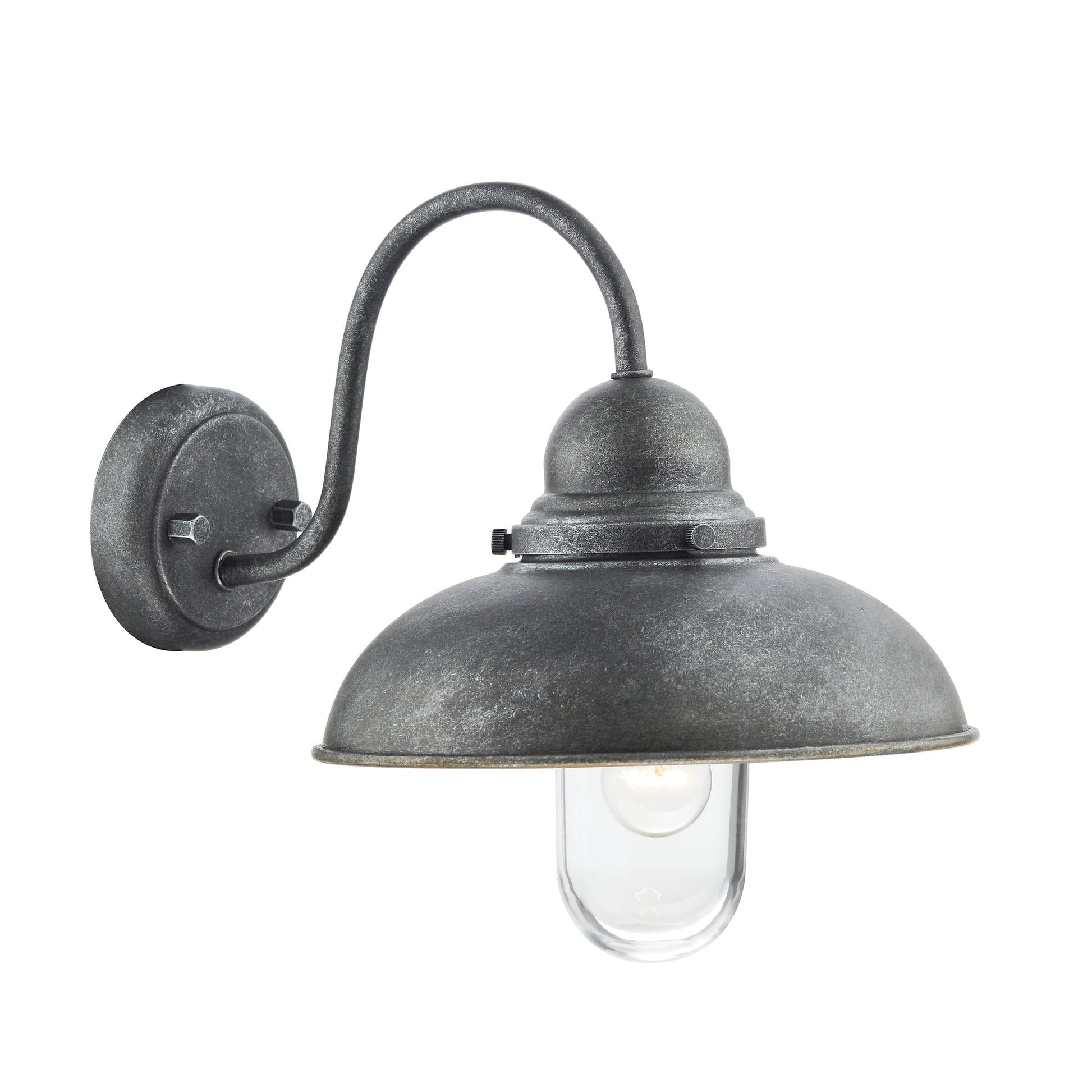 dar lighting Dynamo Outdoor Wall Light Aged Iron Glass IP44 DYN0737