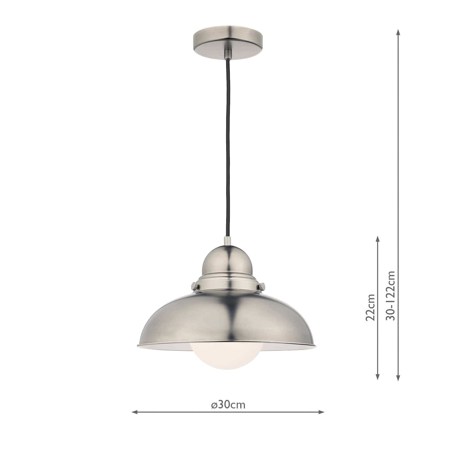 dar lighting Dynamo Pendant Antique Chrome DYN0161