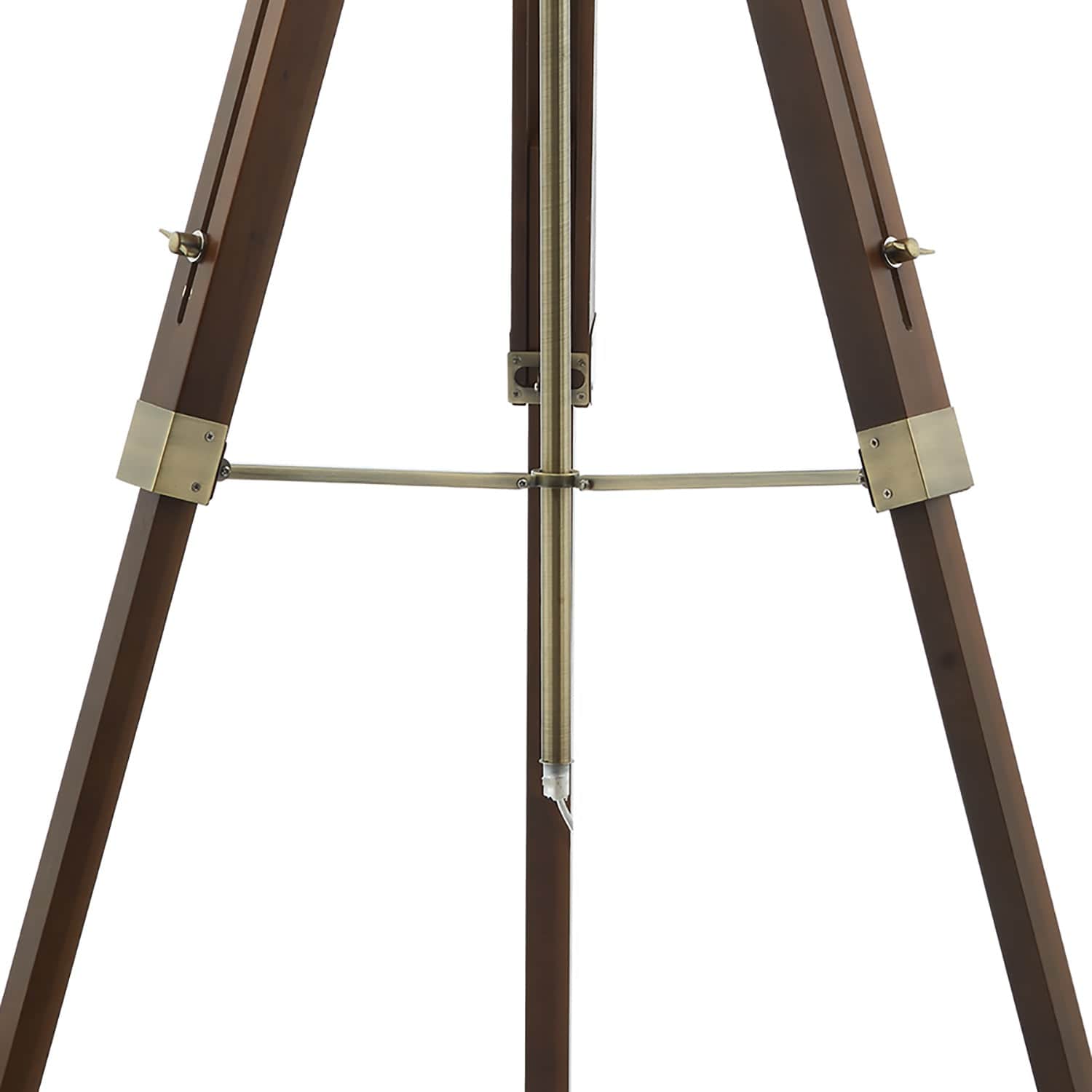dar lighting Easel Tripod Floor Lamp Dark Wood Antique Brass Base Only EAS4947