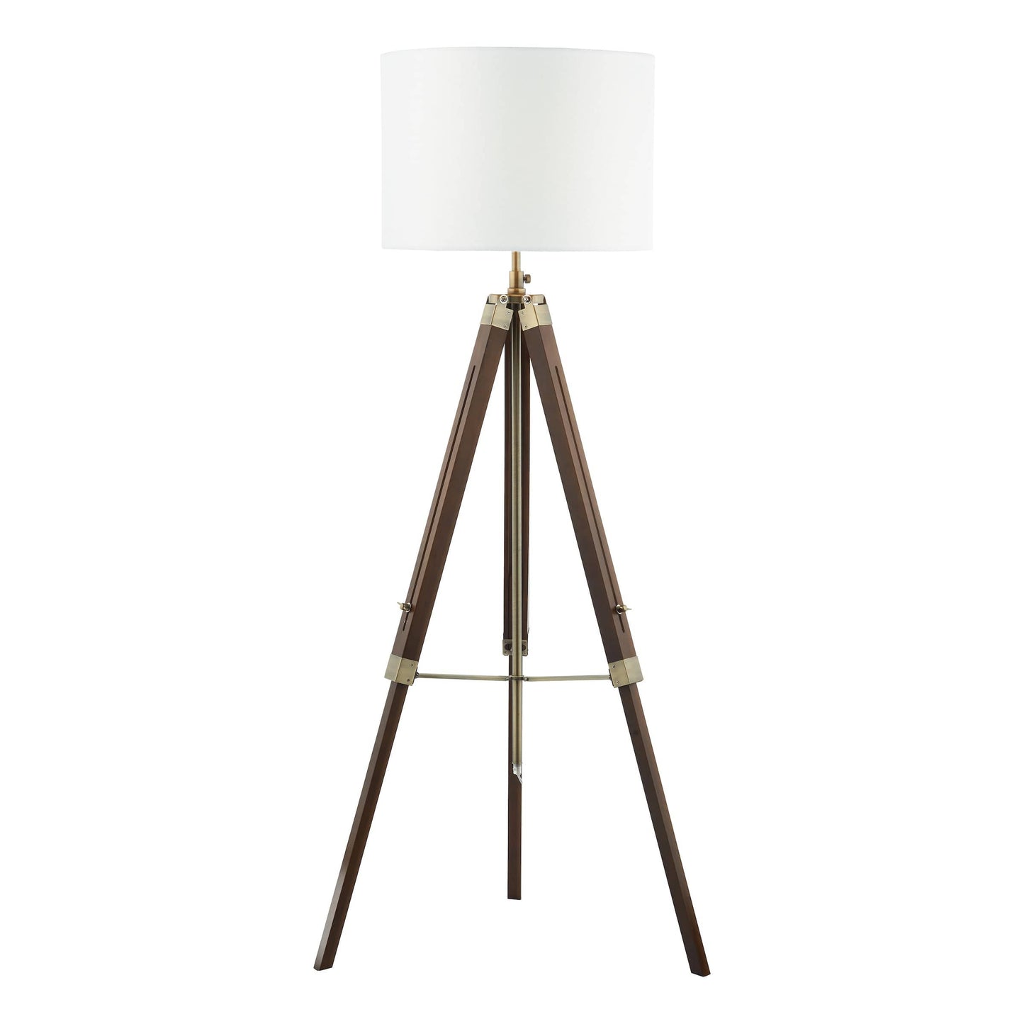 dar lighting Easel Tripod Floor Lamp Dark Wood Antique Brass Base Only EAS4947