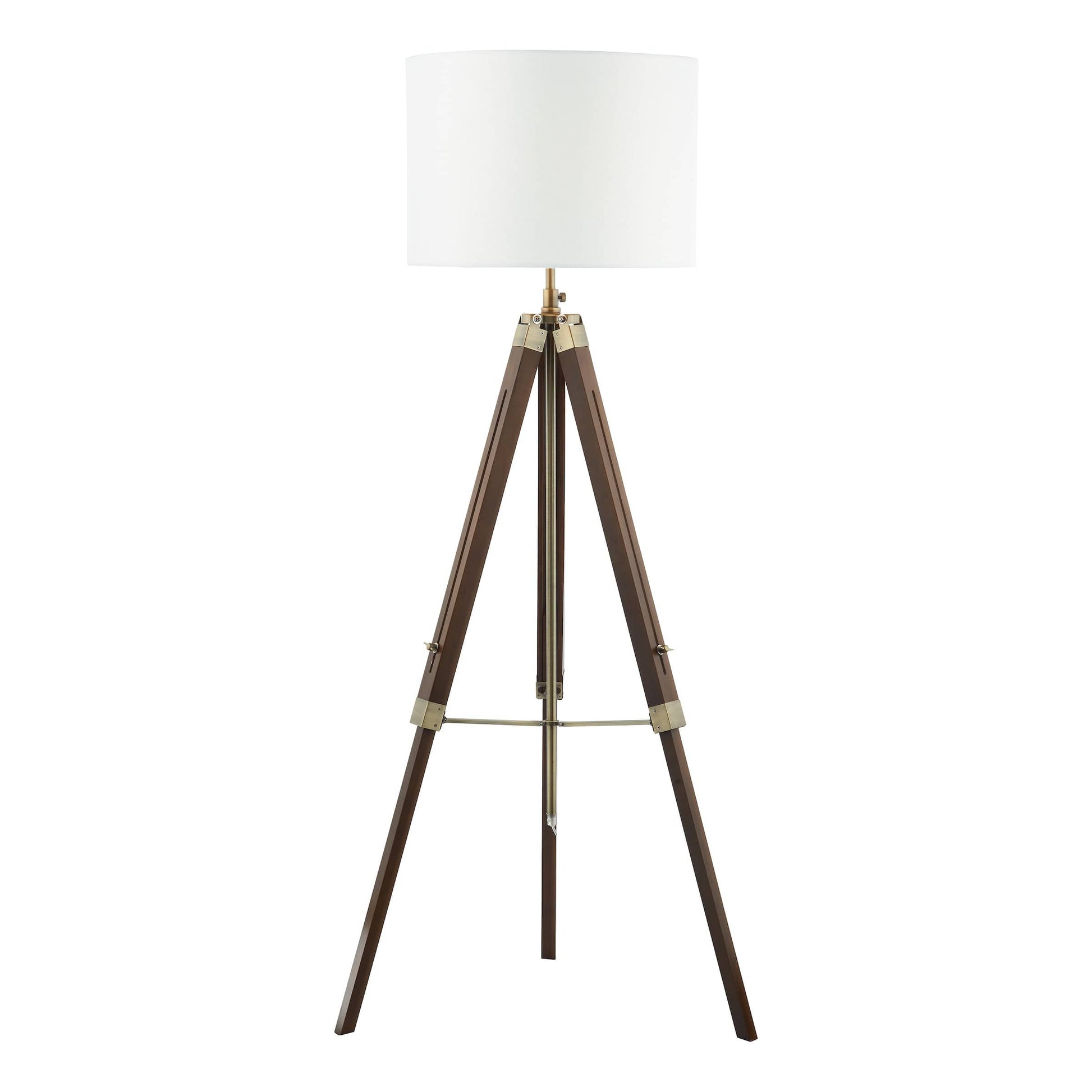 dar lighting Easel Tripod Floor Lamp Dark Wood Antique Brass Base Only EAS4947