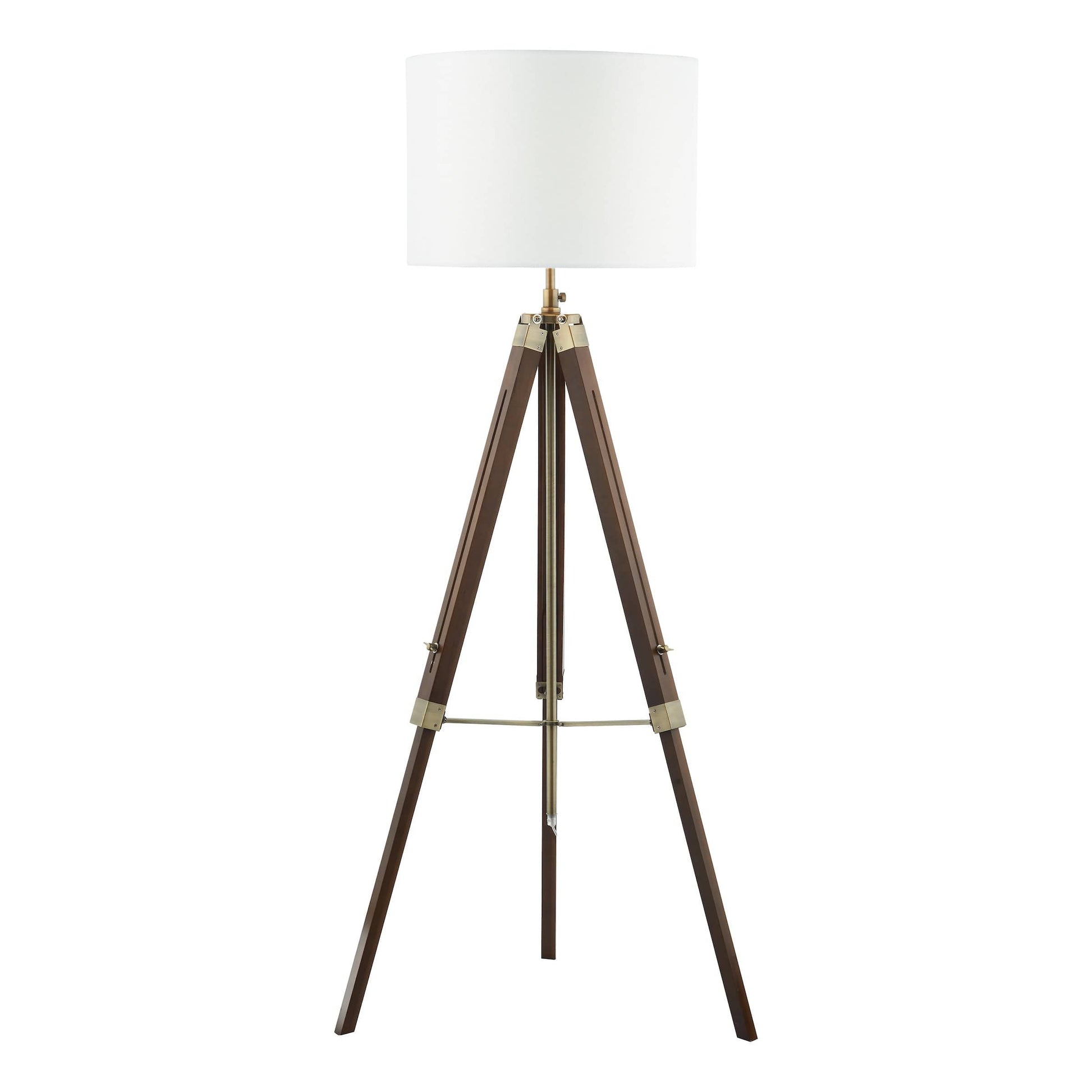 dar lighting Easel Tripod Floor Lamp Dark Wood Antique Brass Base Only EAS4947