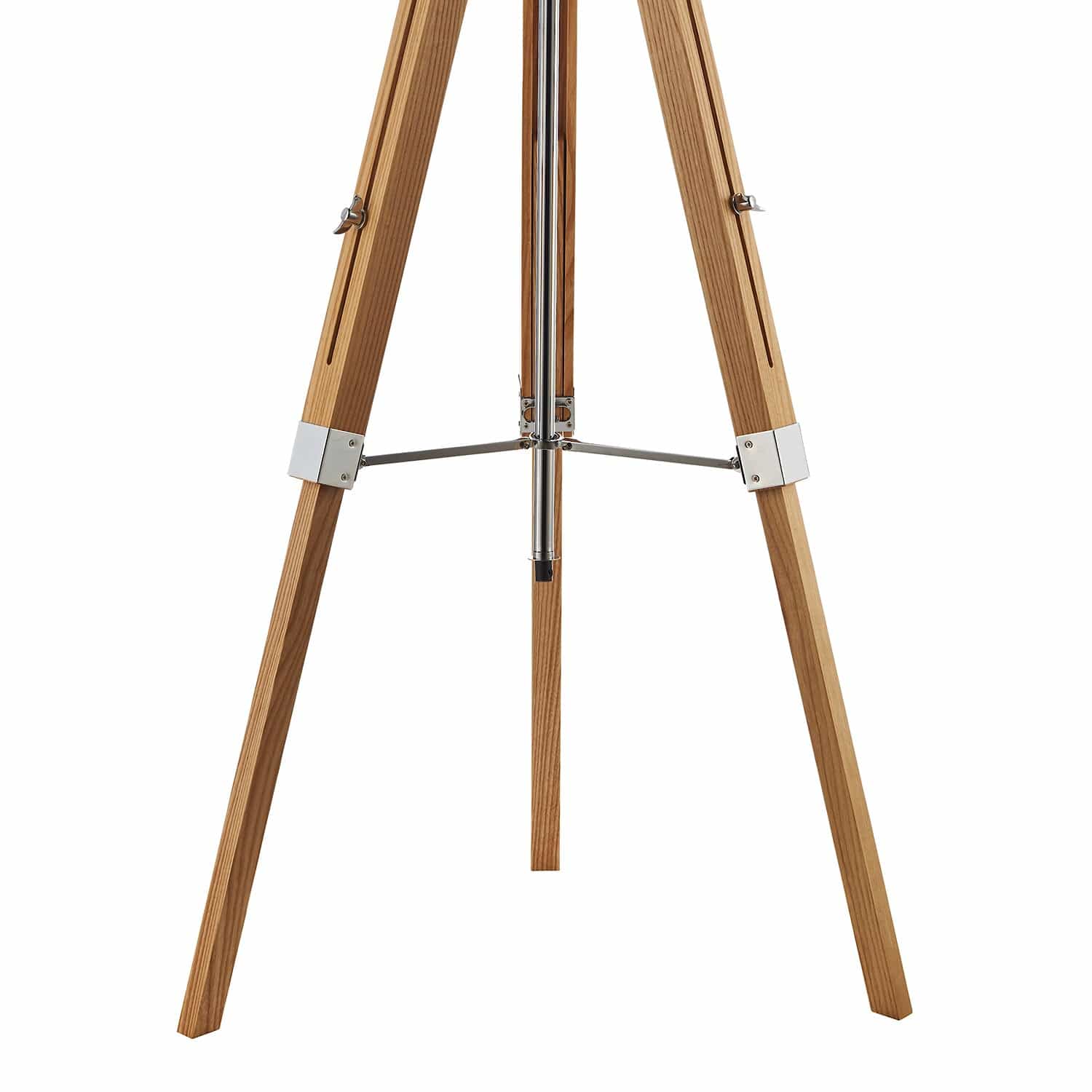dar lighting Easel Tripod Floor Lamp Light Wood Polished Chrome Base Only EAS4943