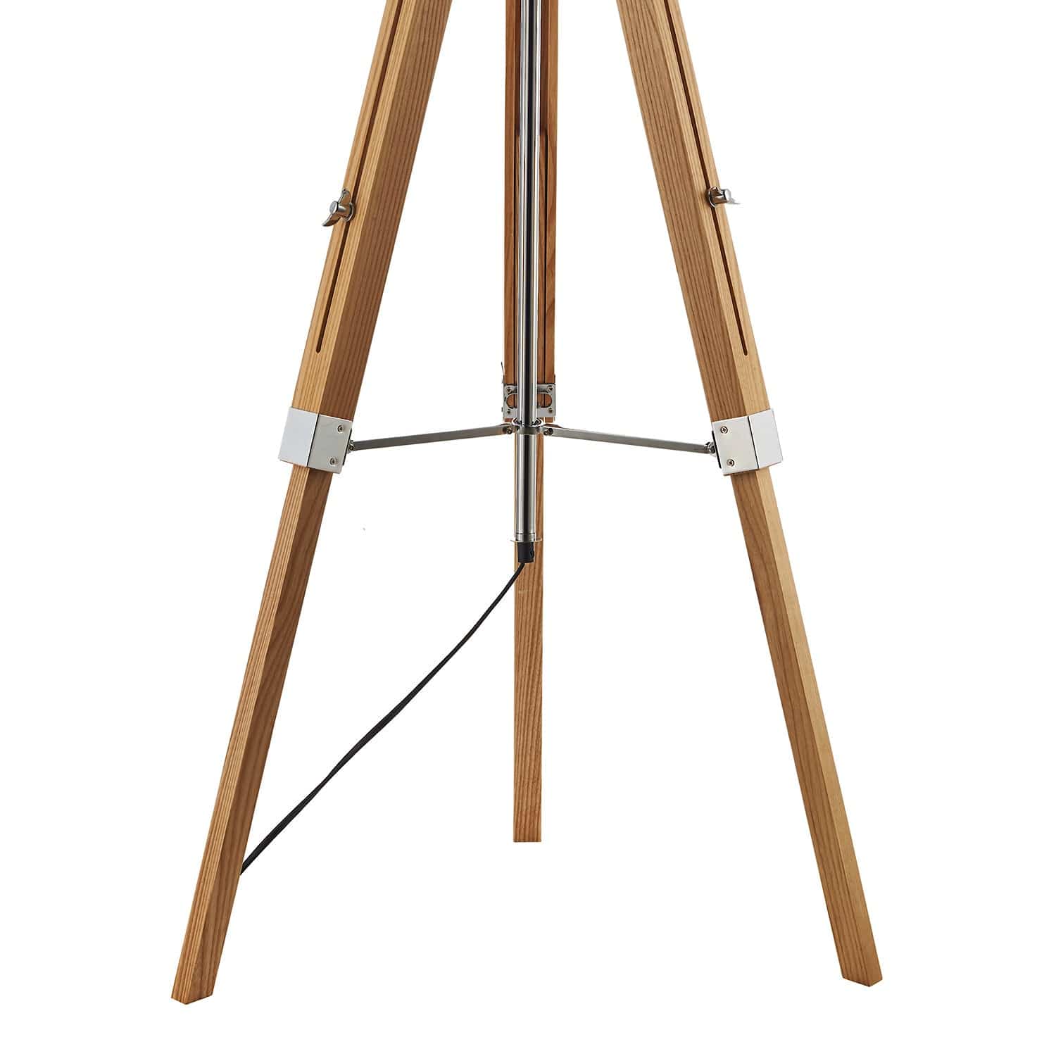 dar lighting Easel Tripod Floor Lamp Light Wood Polished Chrome Base Only EAS4943