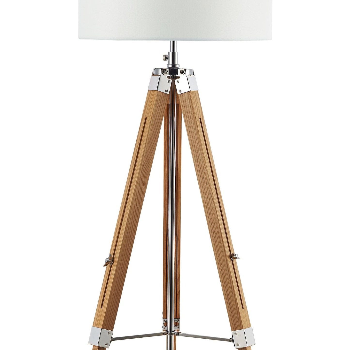 dar lighting Easel Tripod Floor Lamp Light Wood Polished Chrome Base Only EAS4943